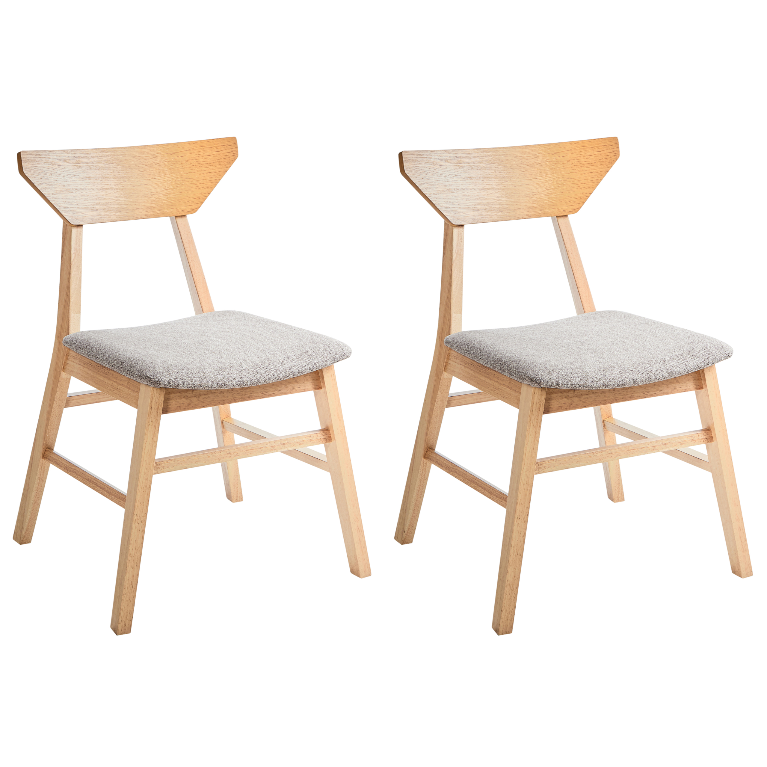 Set of 2 dining chairs HOPKINS Wood Light brown [2]