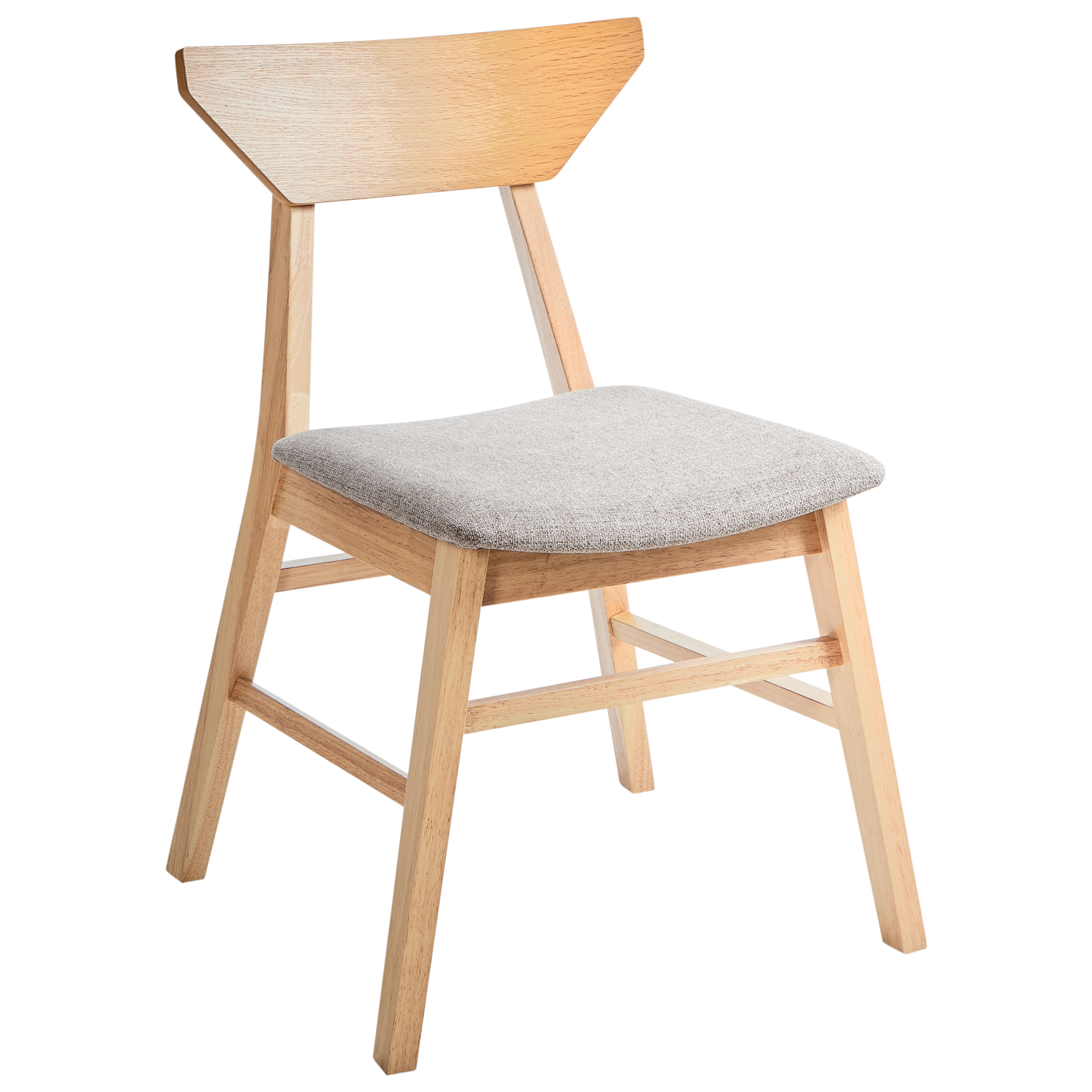 Set of 2 dining chairs HOPKINS Wood Light brown [4]