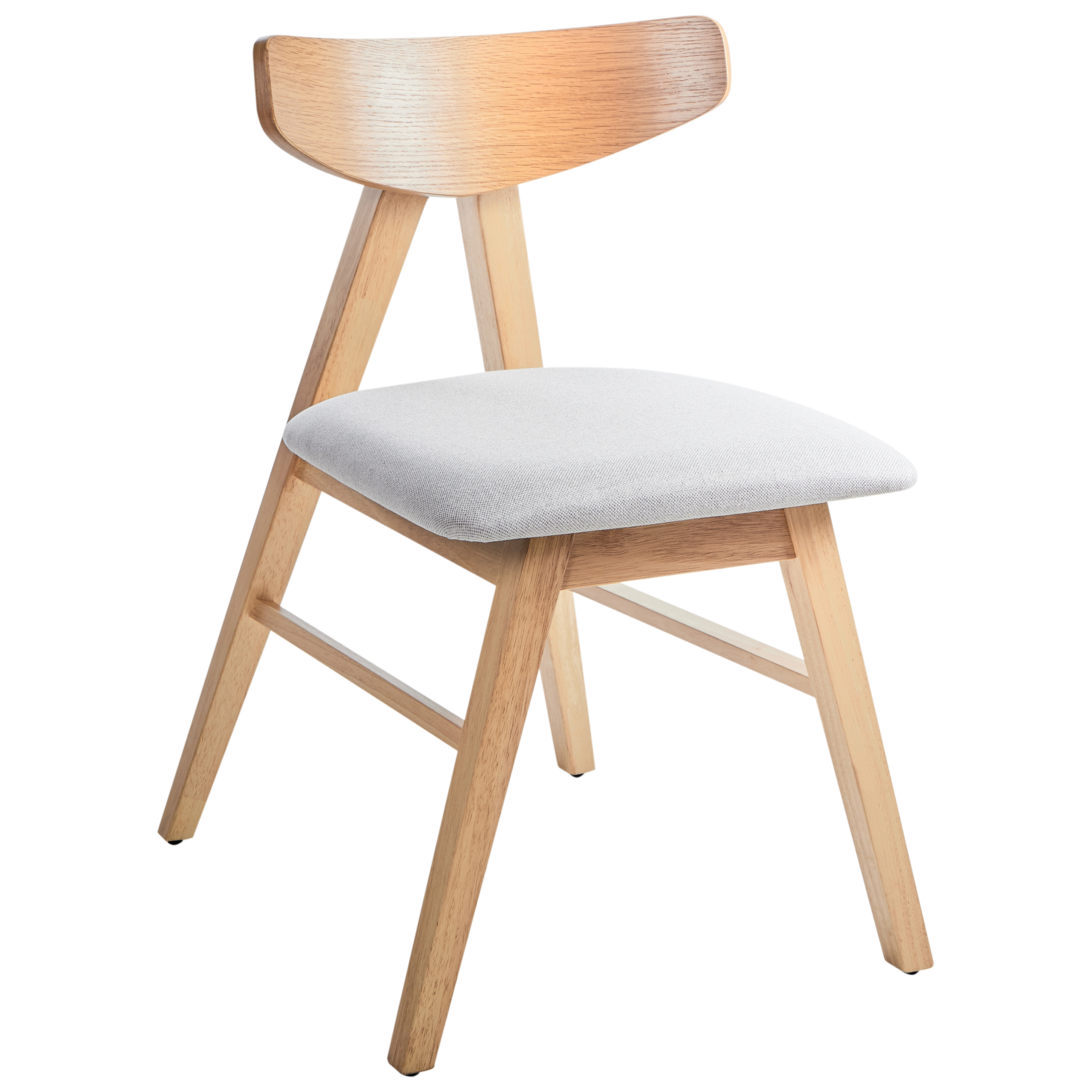 Set de 2 scaune dining LACOTA Lemn Maro deschis/Gri [4]