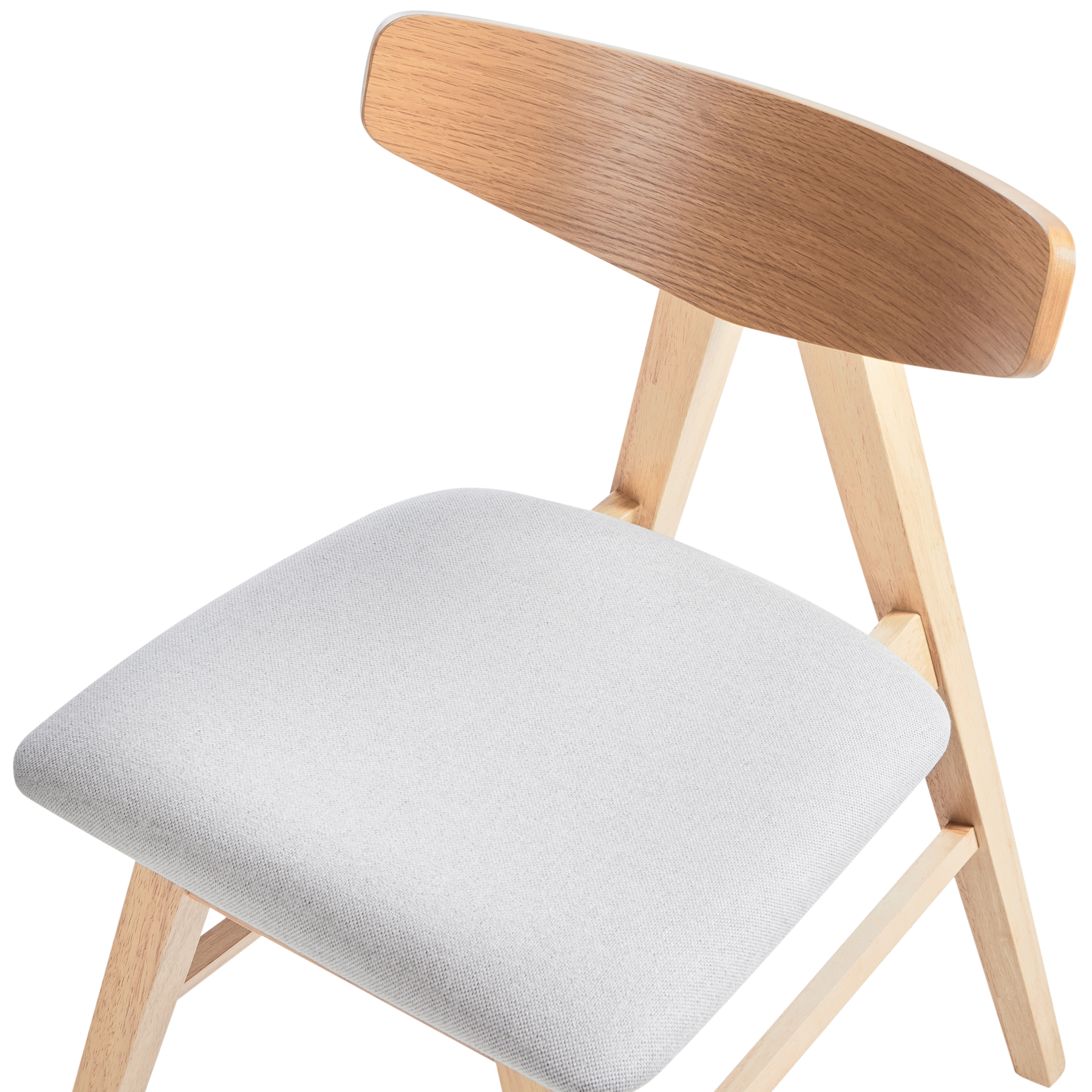 Set de 2 scaune dining LACOTA Lemn Maro deschis/Gri [7]