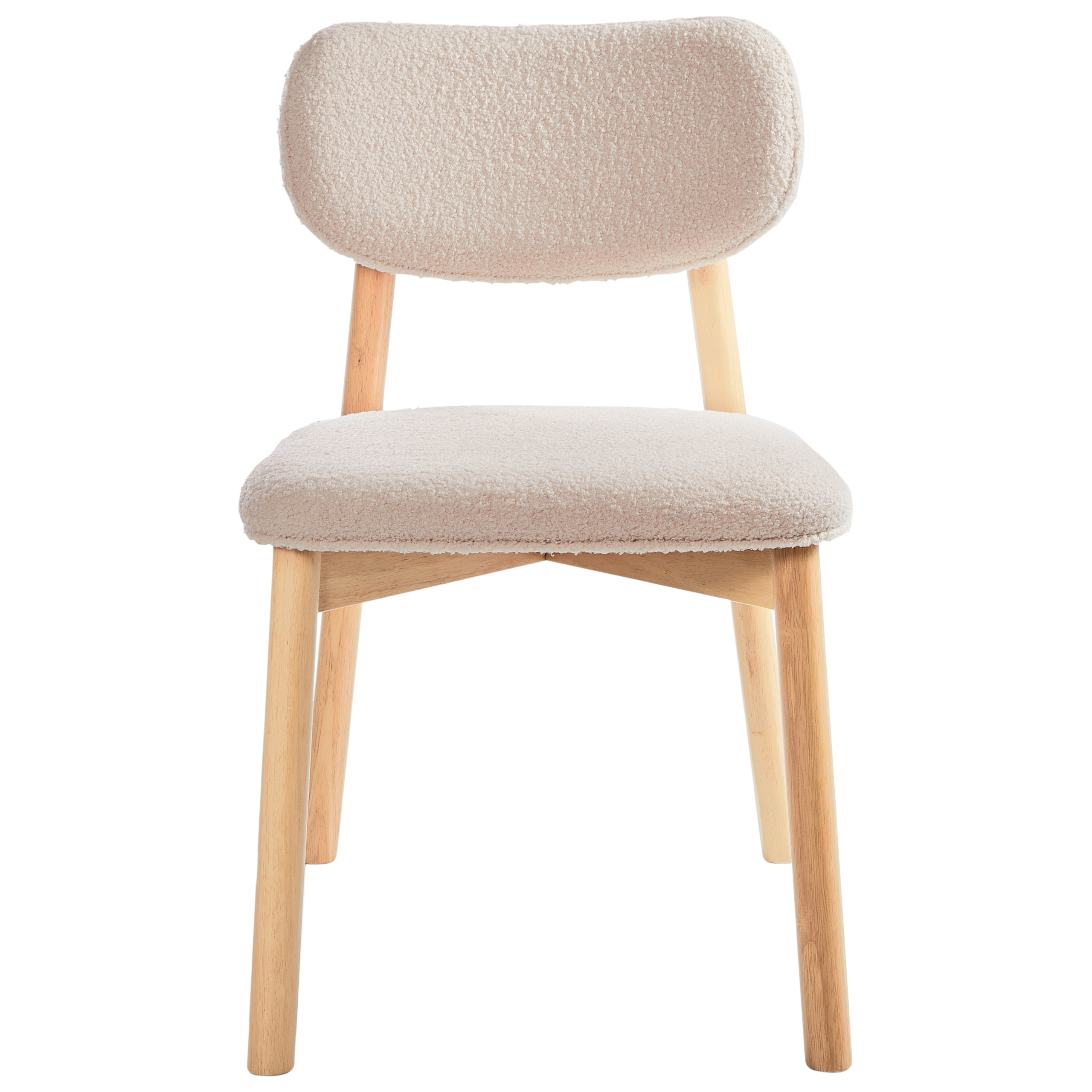 Set de 2 scaune dining MILLS Boucle Maro deschis/Bej [6]