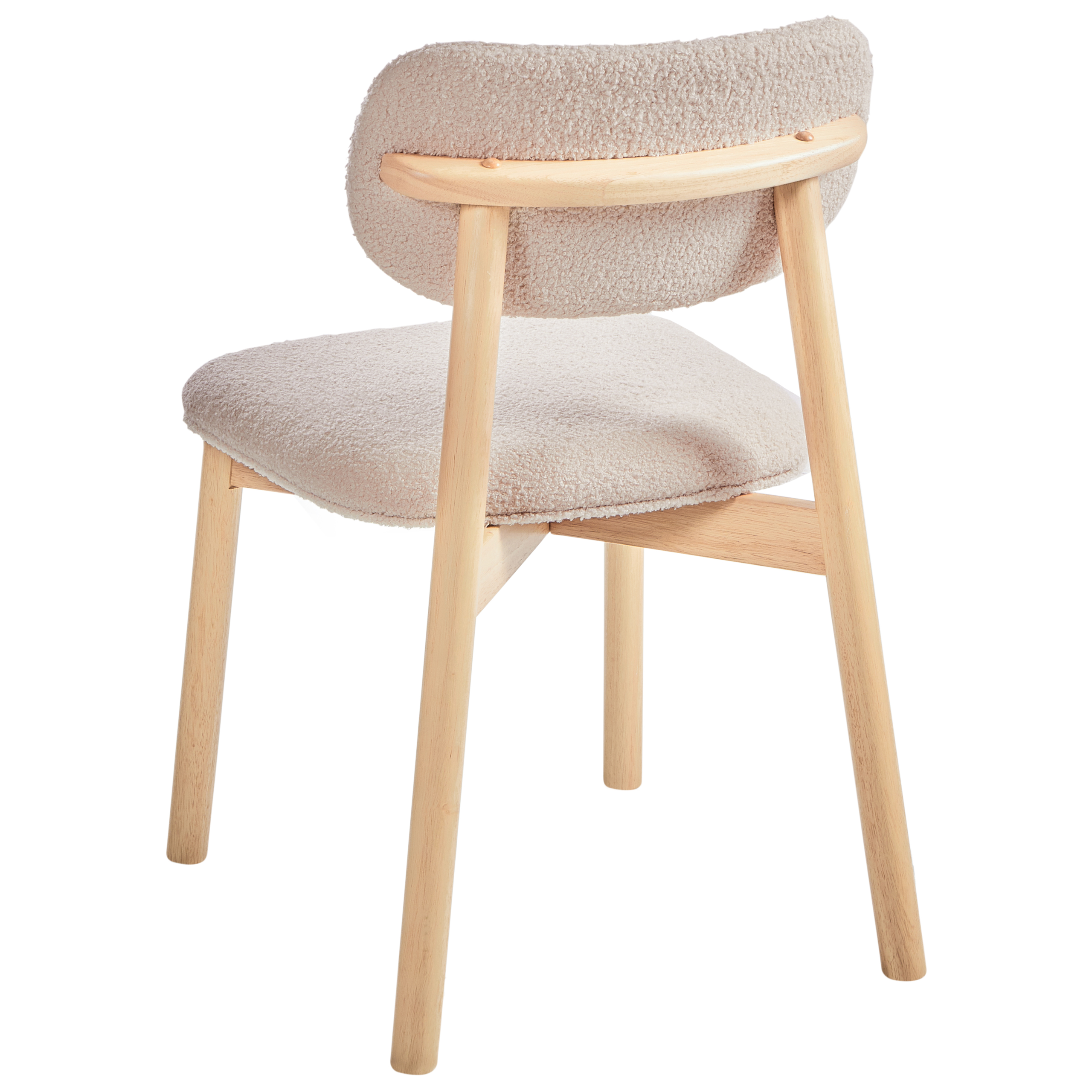 Set de 2 scaune dining MILLS Boucle Maro deschis/Bej [7]