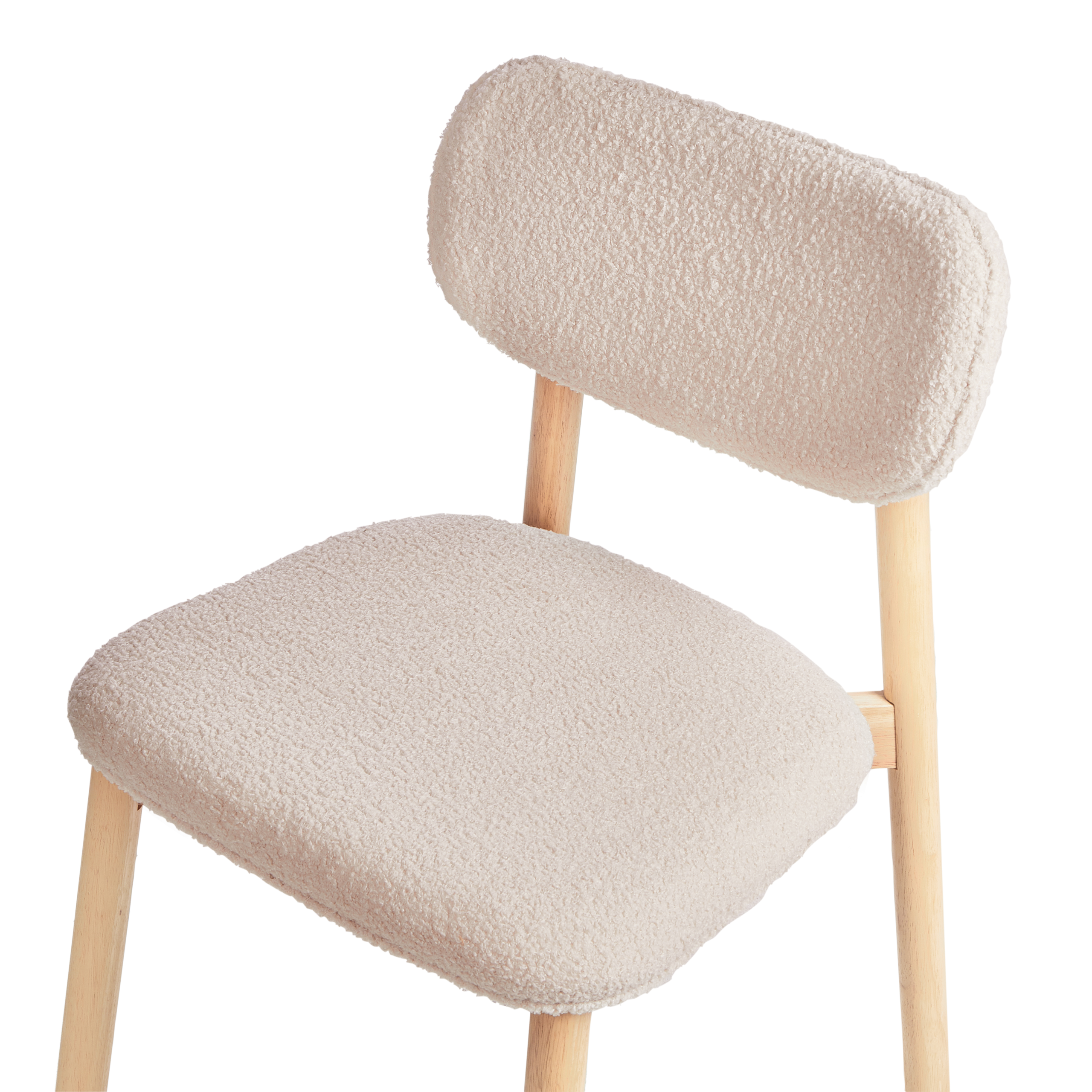 Set de 2 scaune dining MILLS Boucle Maro deschis/Bej [8]