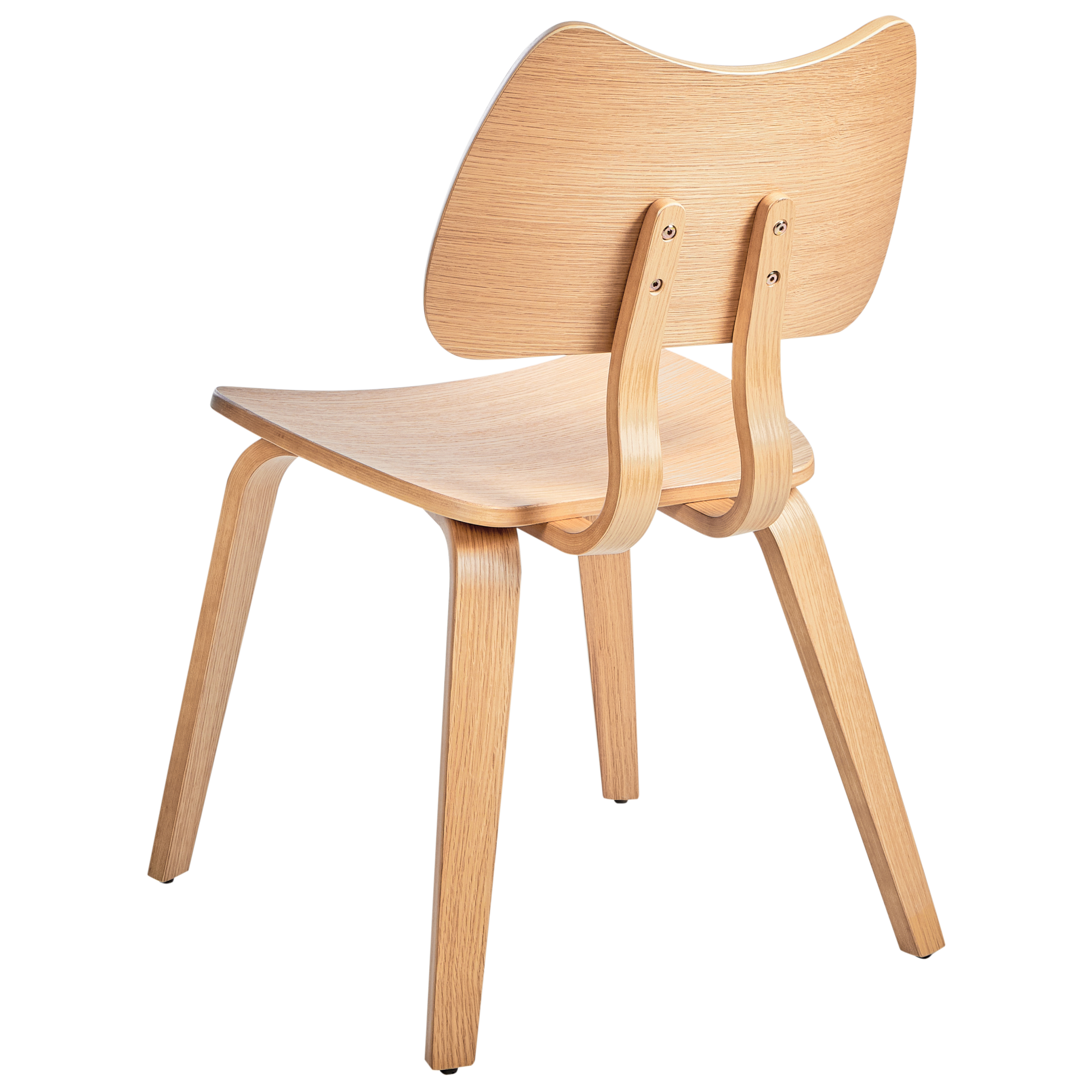 Set of 2 dining chairs DIANA Light Brown Wood [6]