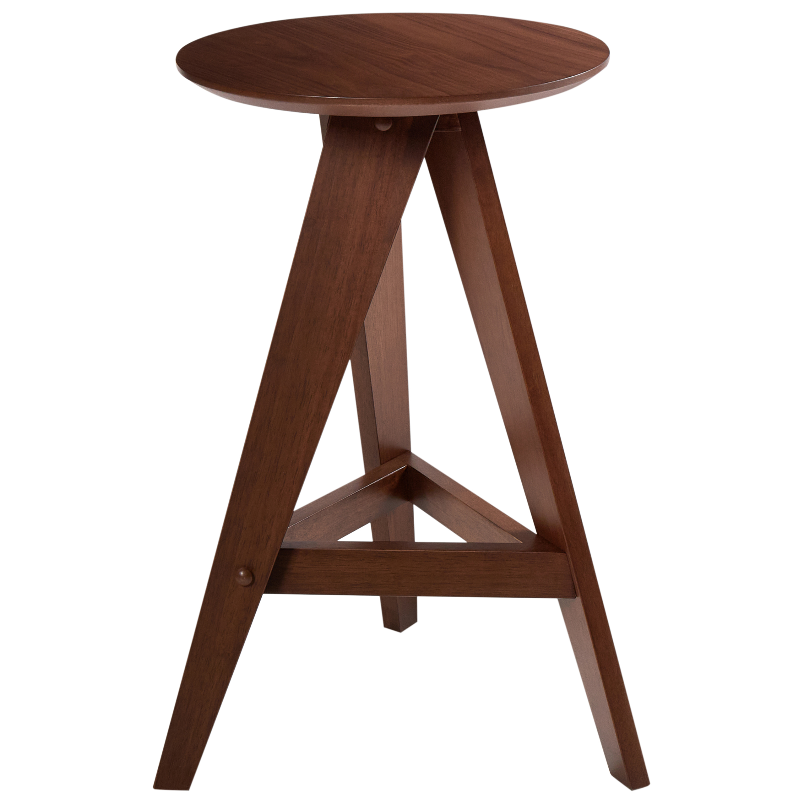 Set of 2 AROMA Bar Stools Wood Dark Brown [5]