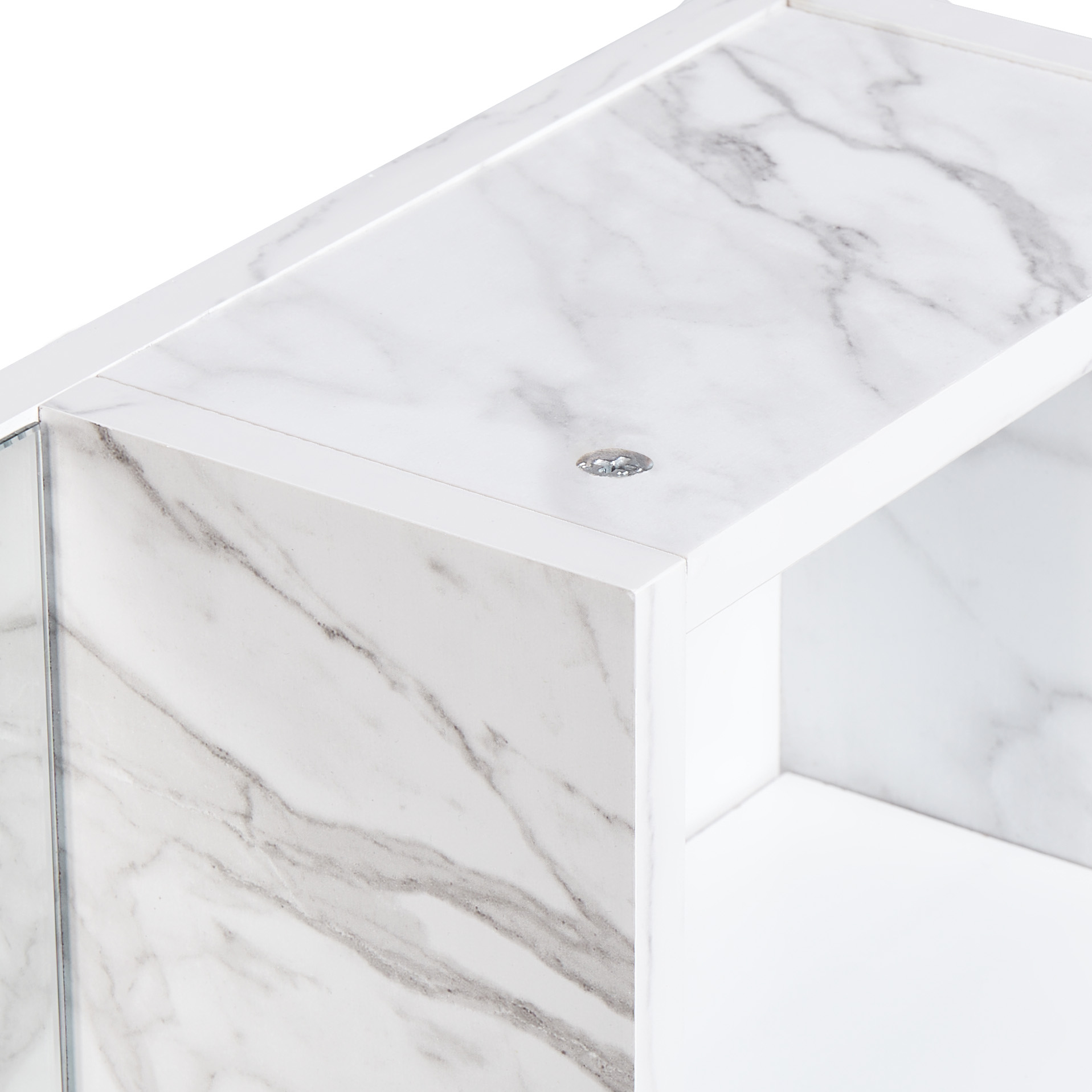 JOINVILLE wall-mounted bathroom cabinet with mirror 60 cm 54 cm Marble white [6]