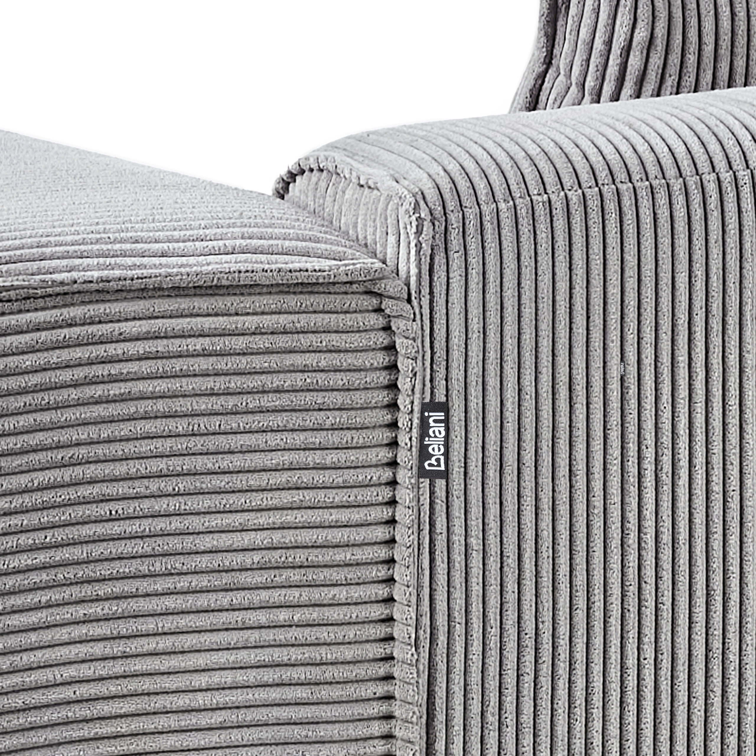 Colțar cu 3 locuri DOLVA Velur Gri deschis Dreapta [11]