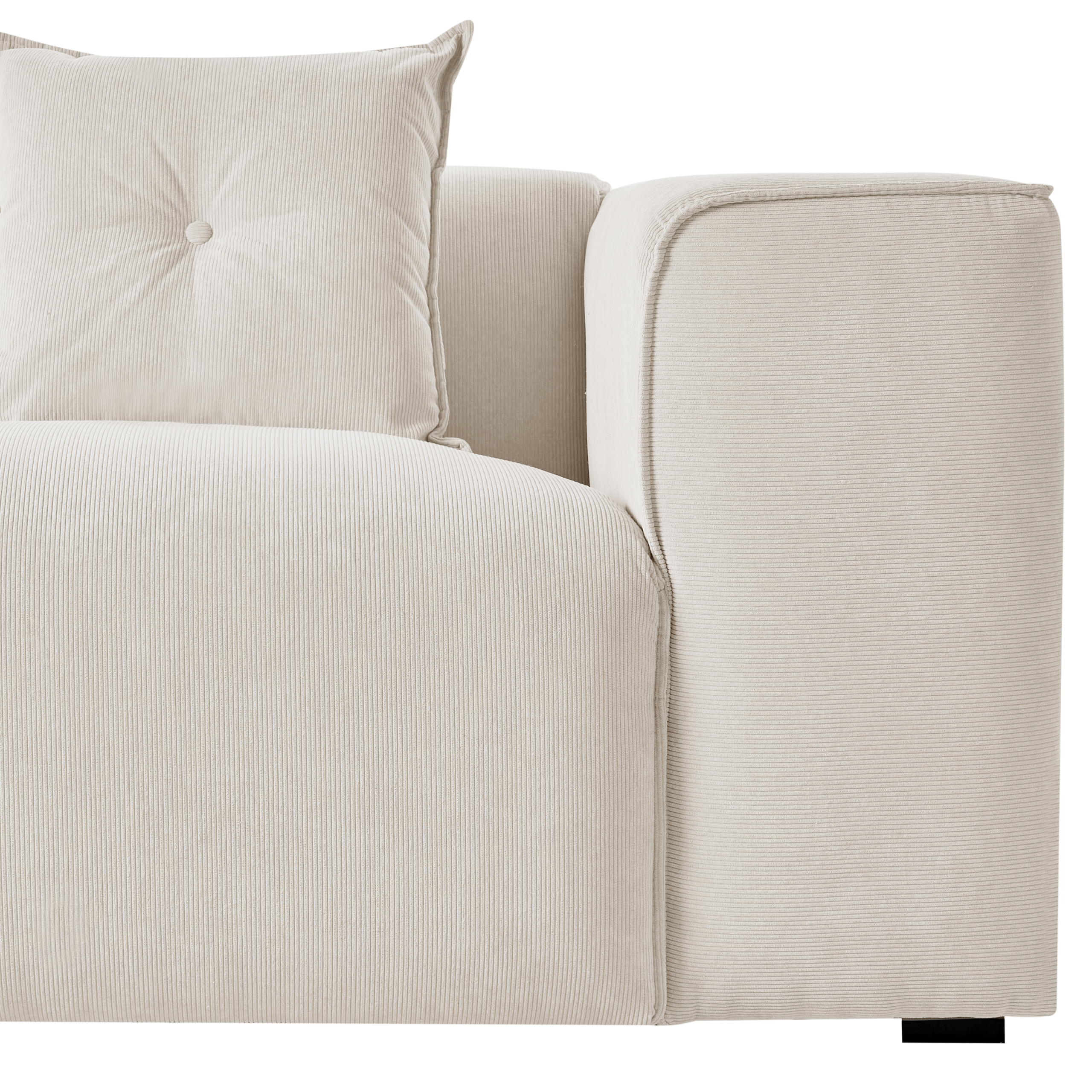 3-seater corner sofa DOLVA Off-white Velour Right [7]