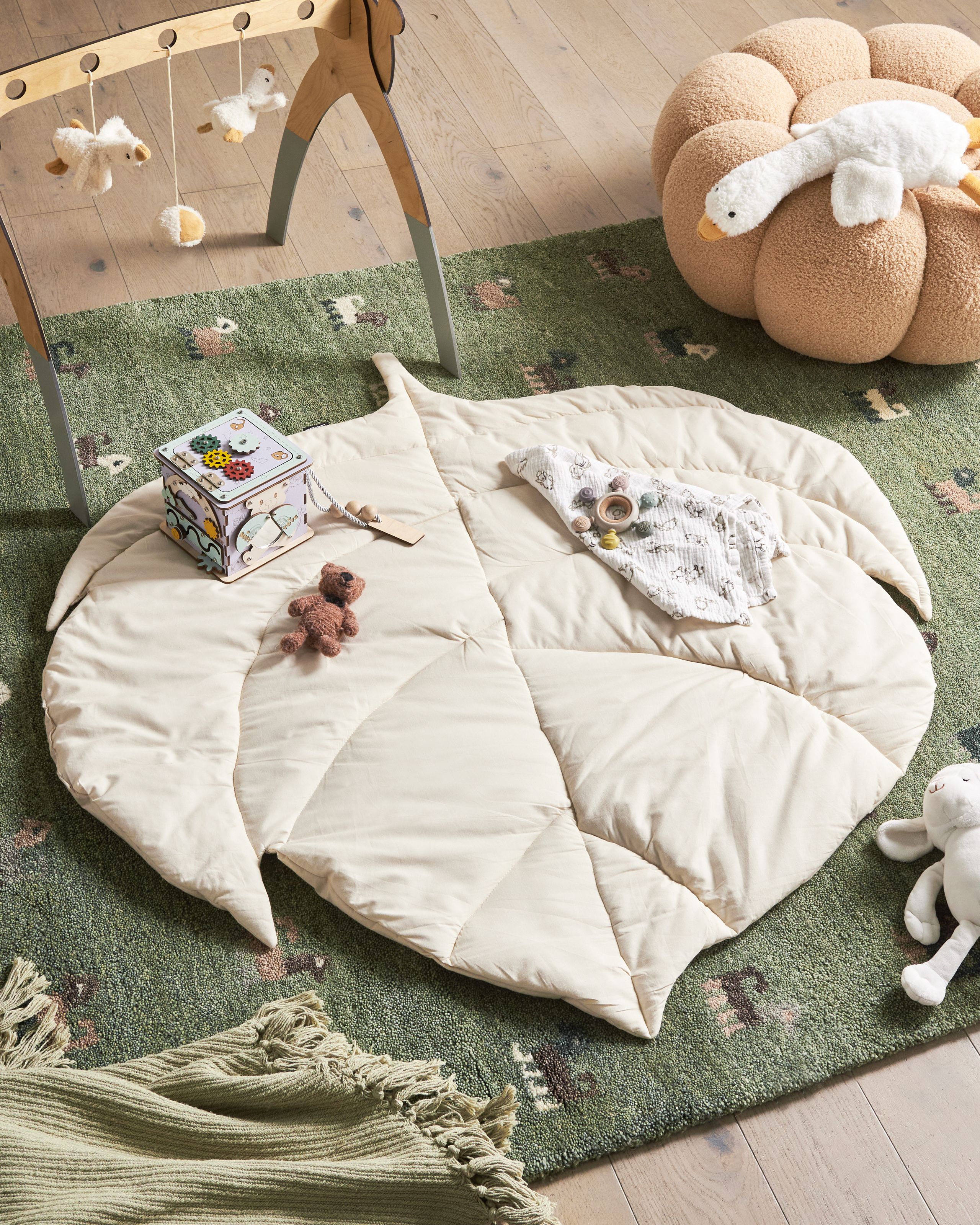 Covoraș de joacă pentru copii - Covoraș de joacă pentru copii OLIMP 110 x 110 cm Bumbac Alb-murdar