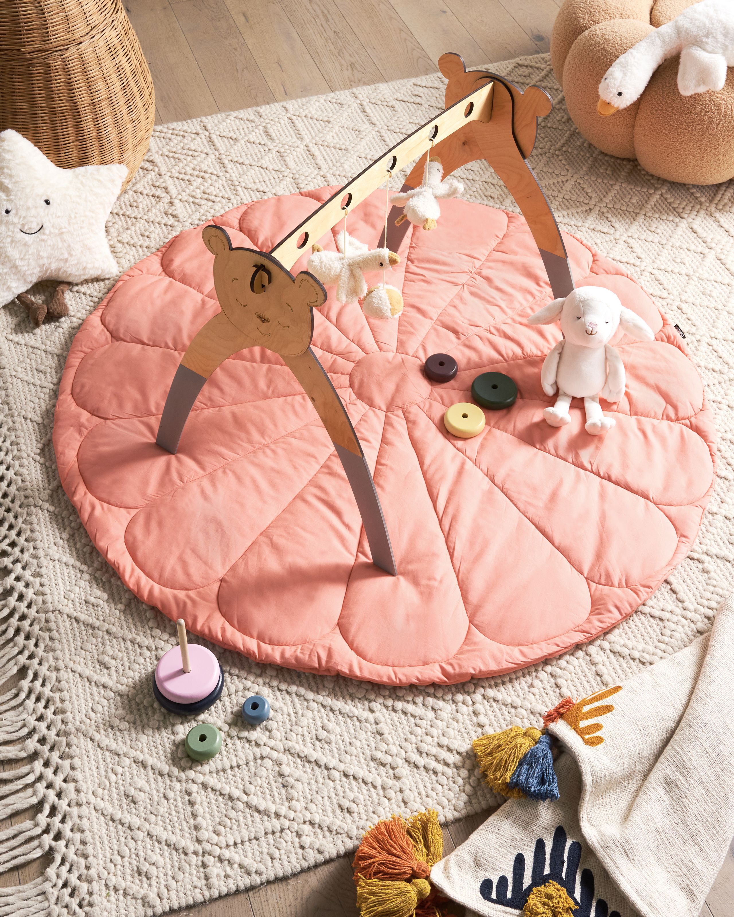 Covoraș de joacă pentru copii - Covoraș de joacă pentru copii ELIZJUM 110 x 110 cm Bumbac Roz