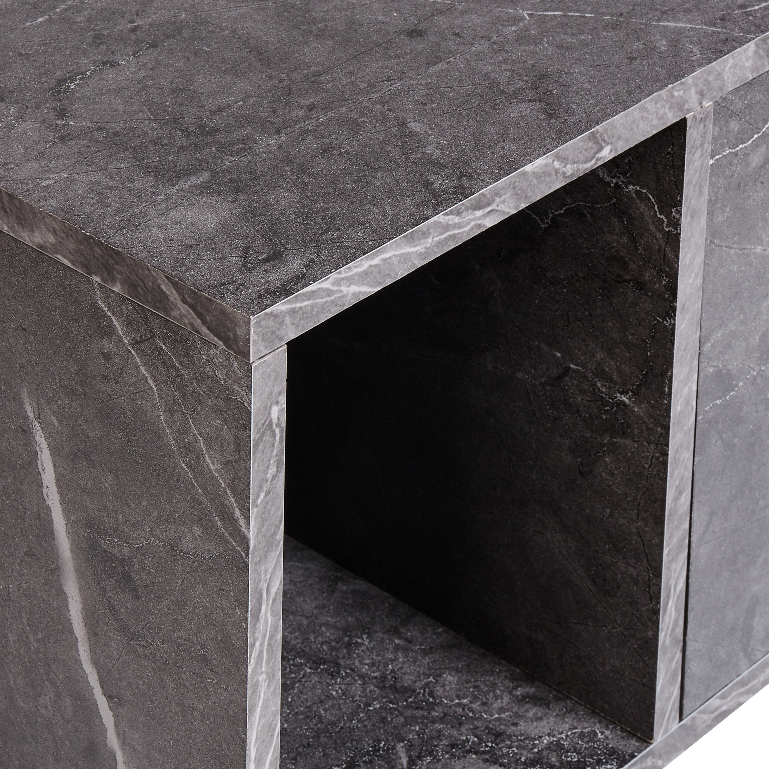 Mască pentru lavoar de perete CASCAVEL 80 cm Negru marmură [7]