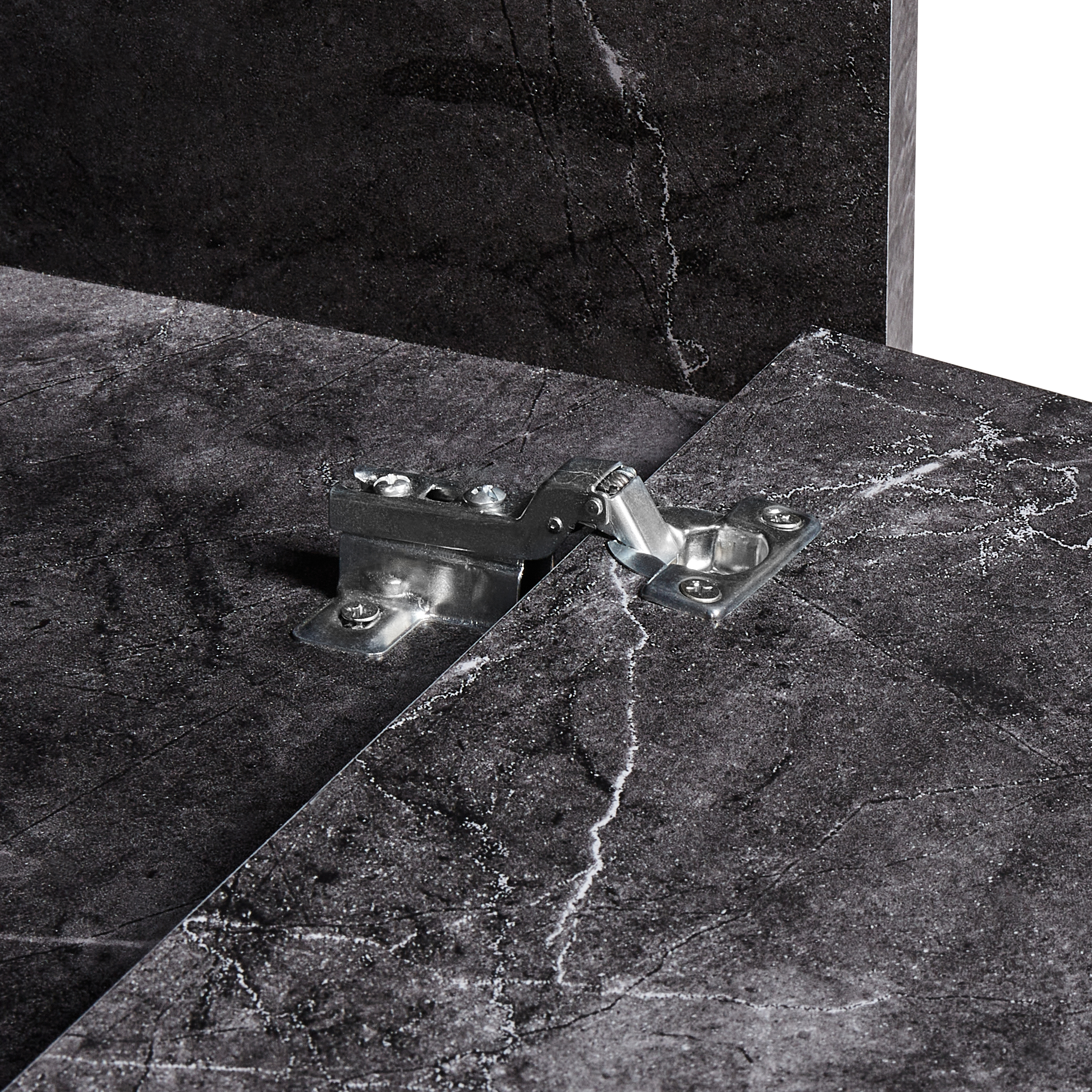 Mască pentru lavoar de perete CASCAVEL 80 cm Negru marmură [8]