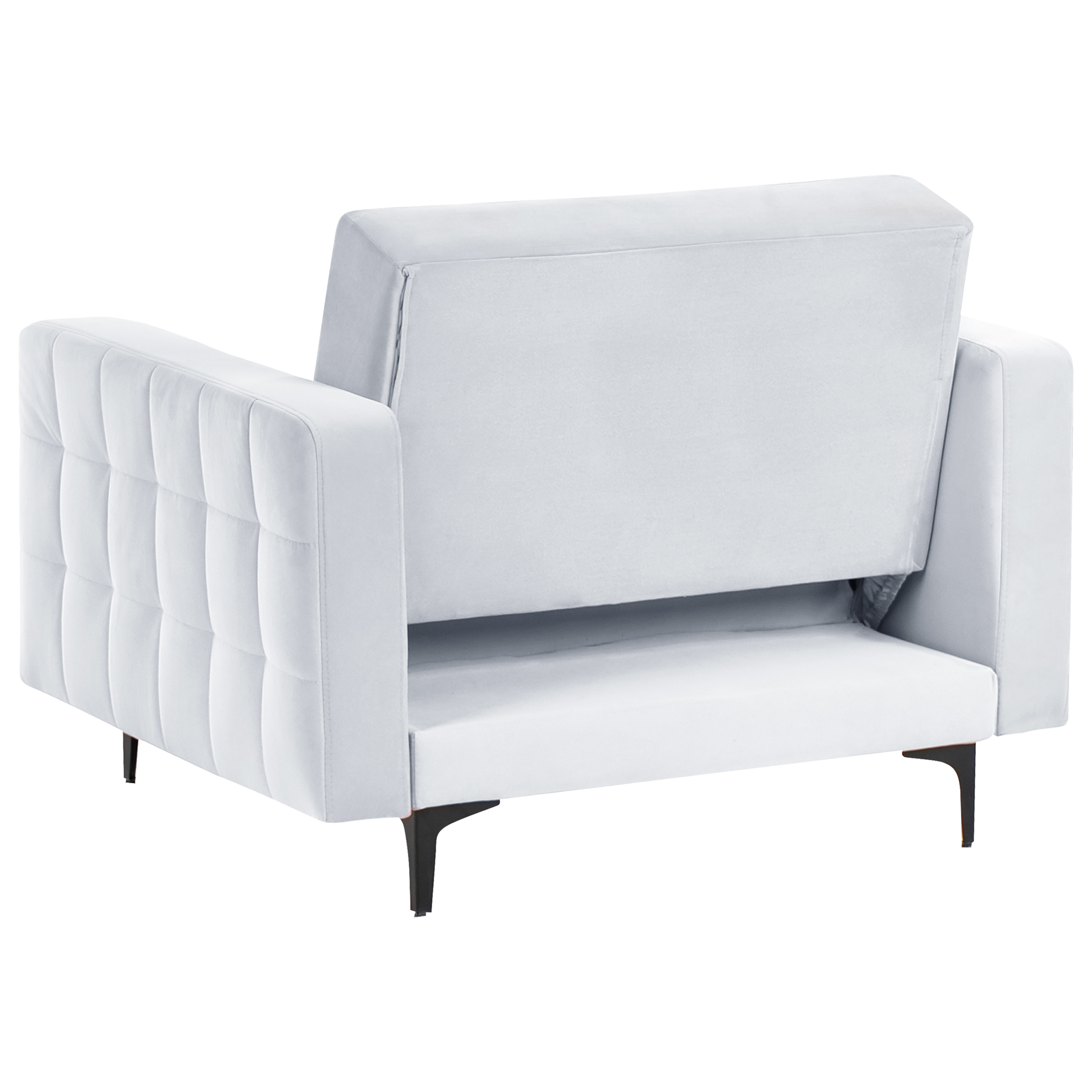 Fotoliu ABERDEEN Catifea Gri deschis [5]