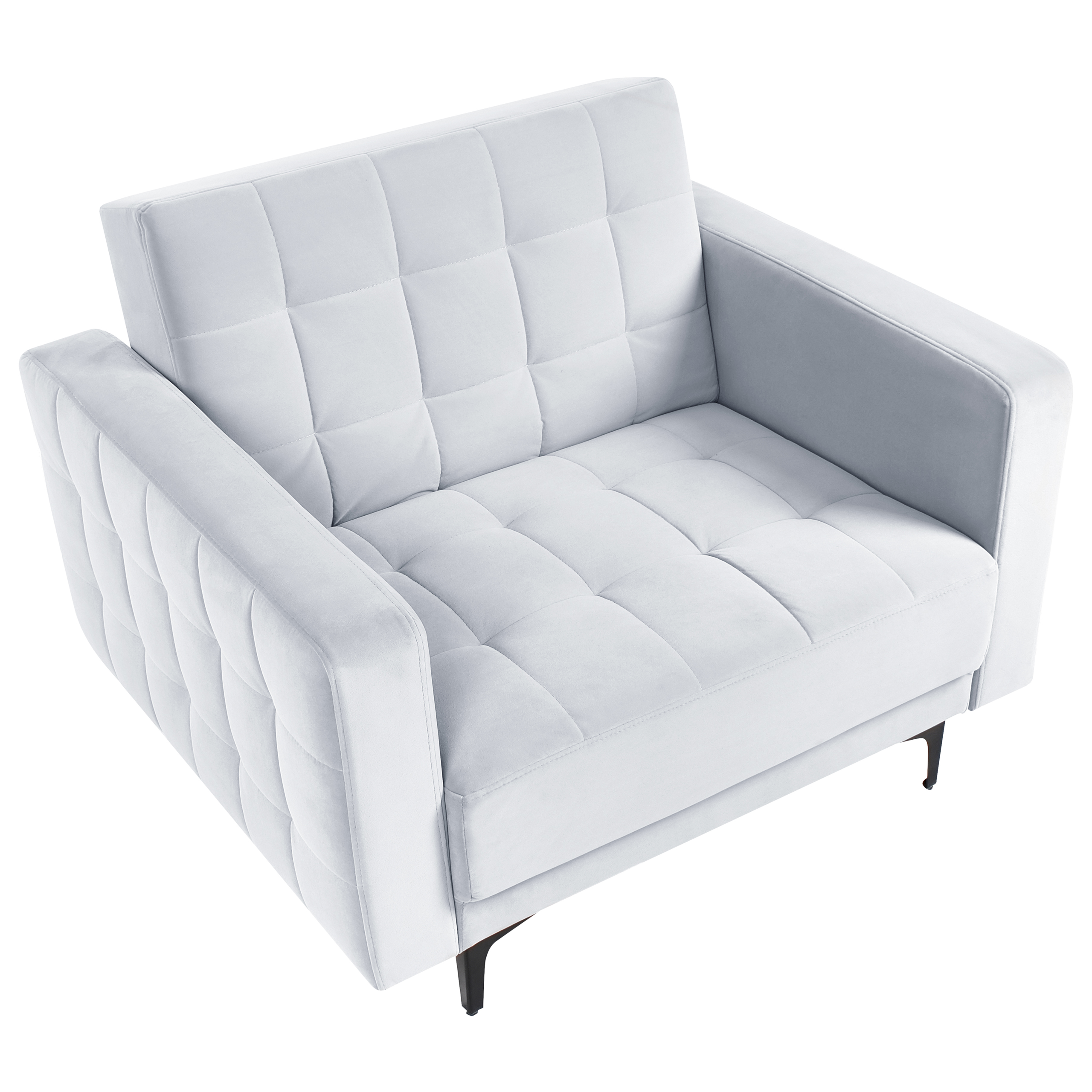 Fotoliu ABERDEEN Catifea Gri deschis [6]