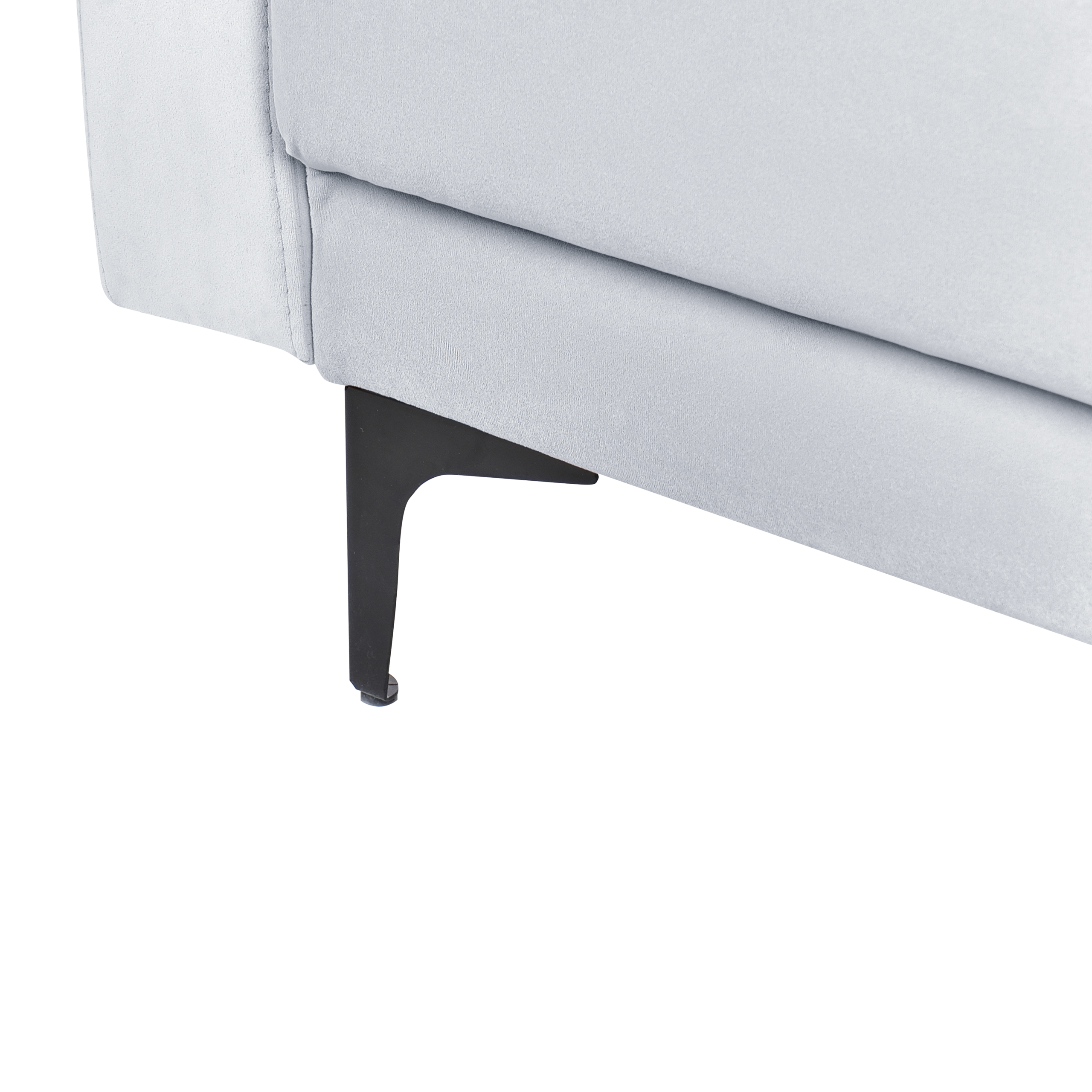 Fotoliu ABERDEEN Catifea Gri deschis [7]