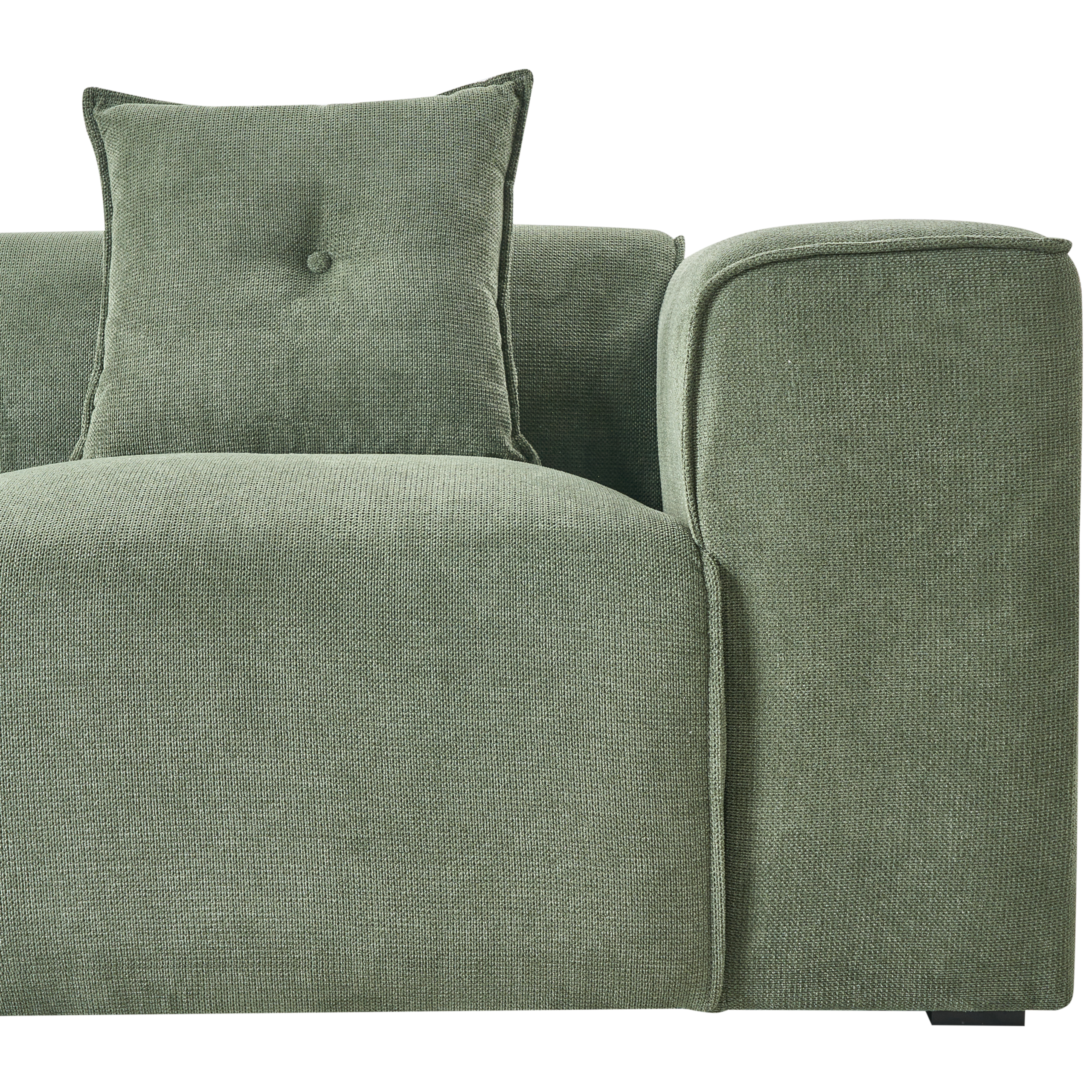 3-Seater Corner Sofa DOLVA Chenille Dark Green Right [6]
