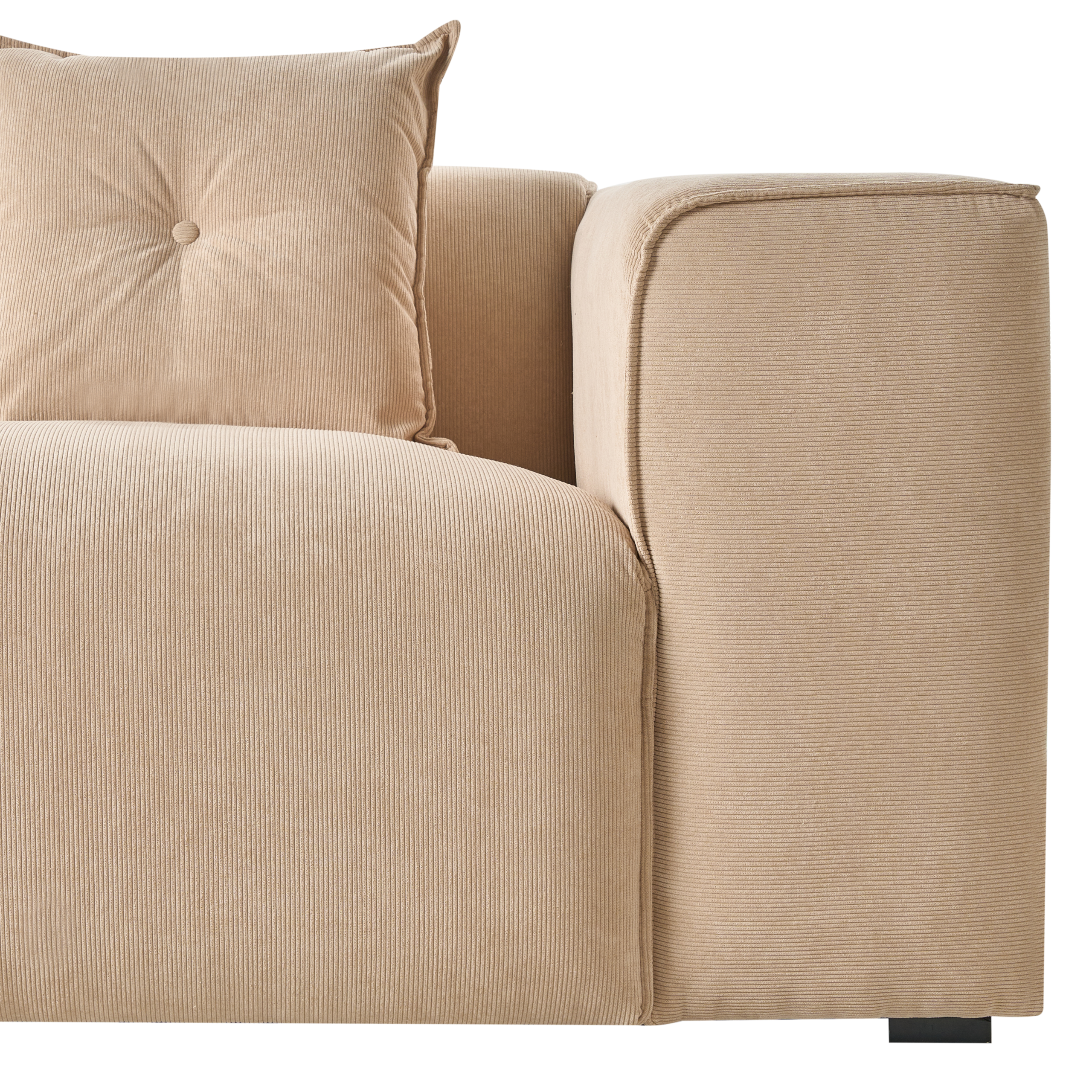 DOLVA 3-seater corner sofa Beige velvet Right [7]