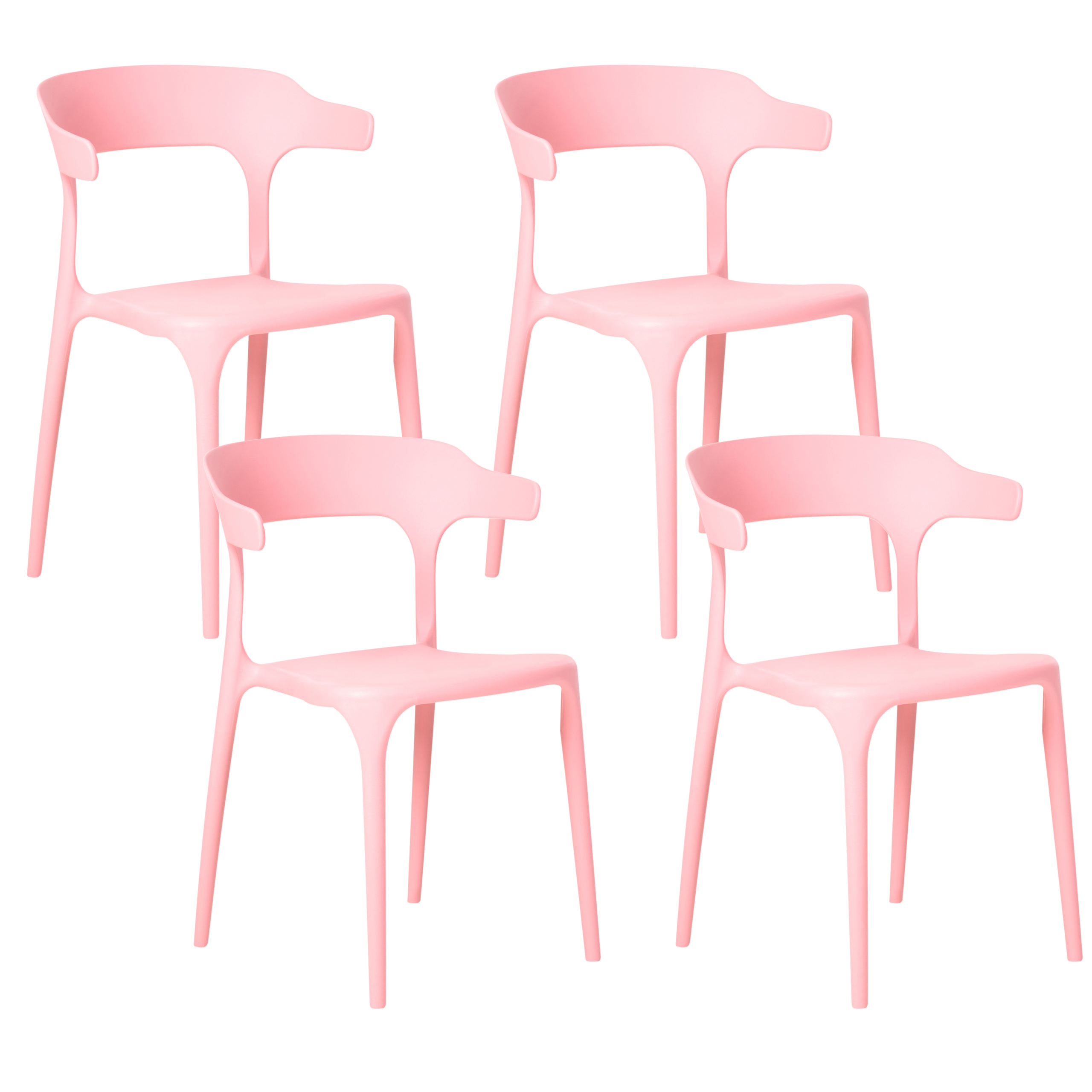 Set of 4 garden chairs GUBBIO Pink [2]