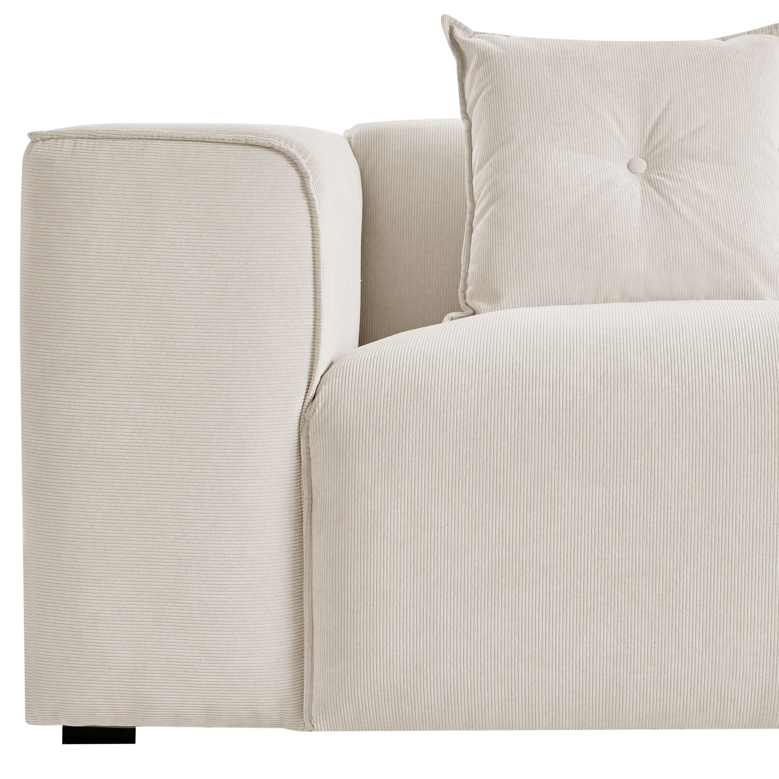 3-seater corner sofa DOLVA Off-white velvet Left [7]
