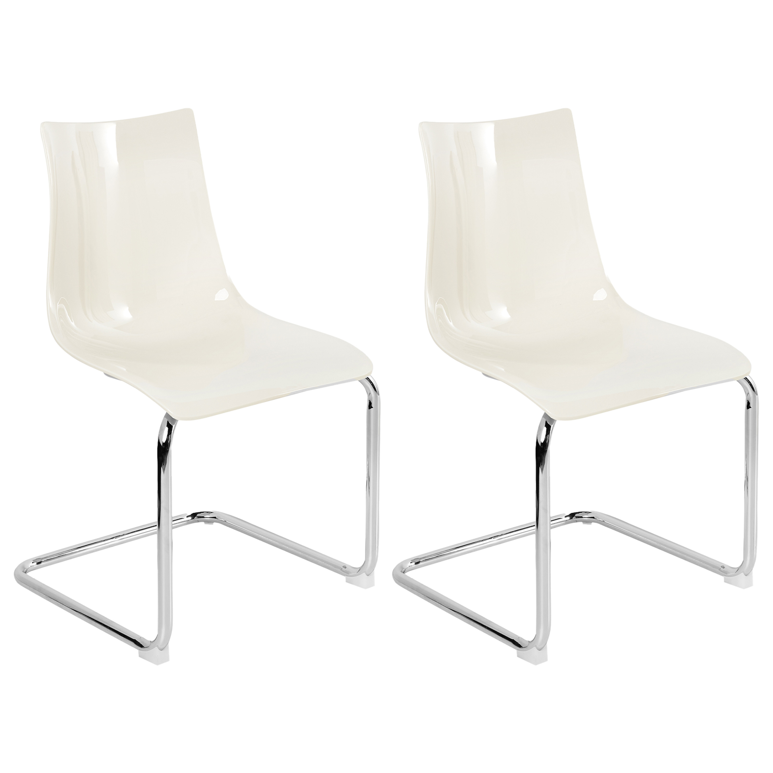 Set de 2 scaune dining MARSHALL Alb-murdar [2]