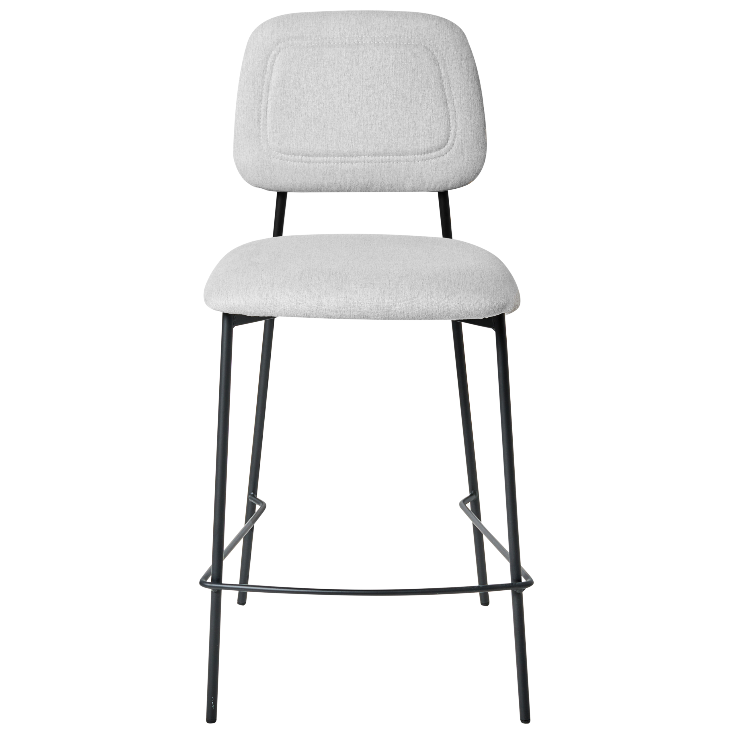 Set de 2 scaune de bar DUETTE In sintetic Gri deschis [5]