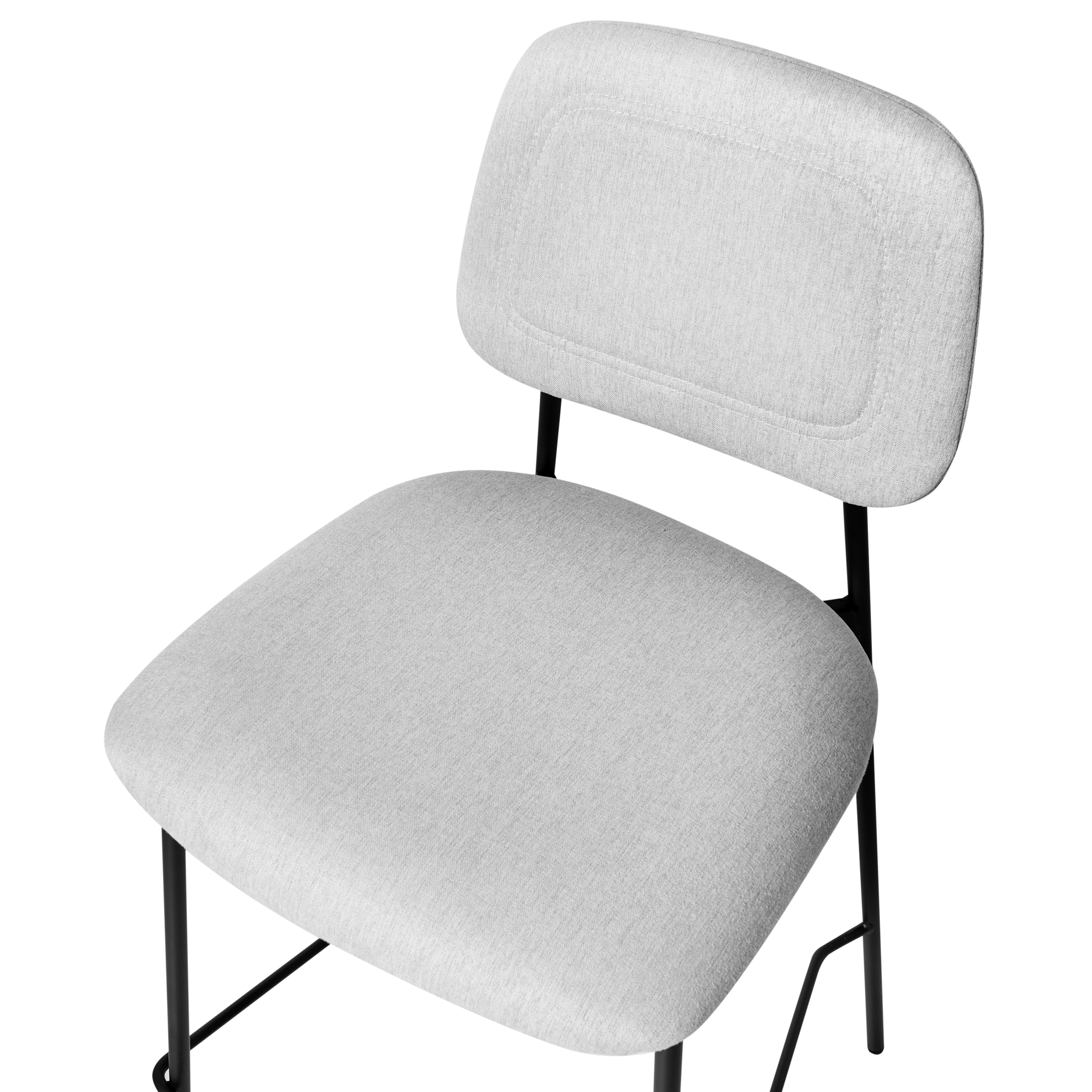 Set de 2 scaune de bar DUETTE In sintetic Gri deschis [7]