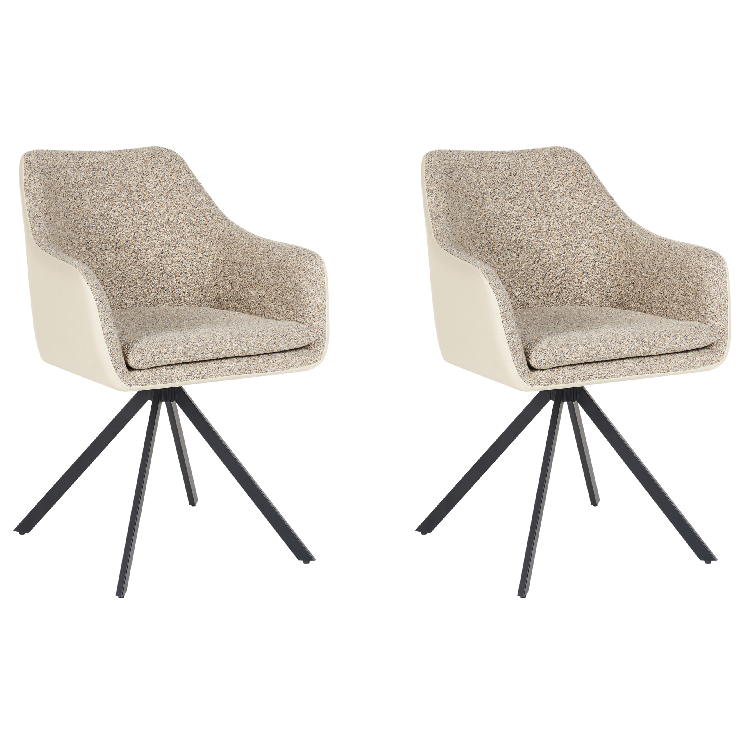 Set of 2 dining chairs LITHIA Taupe [4]