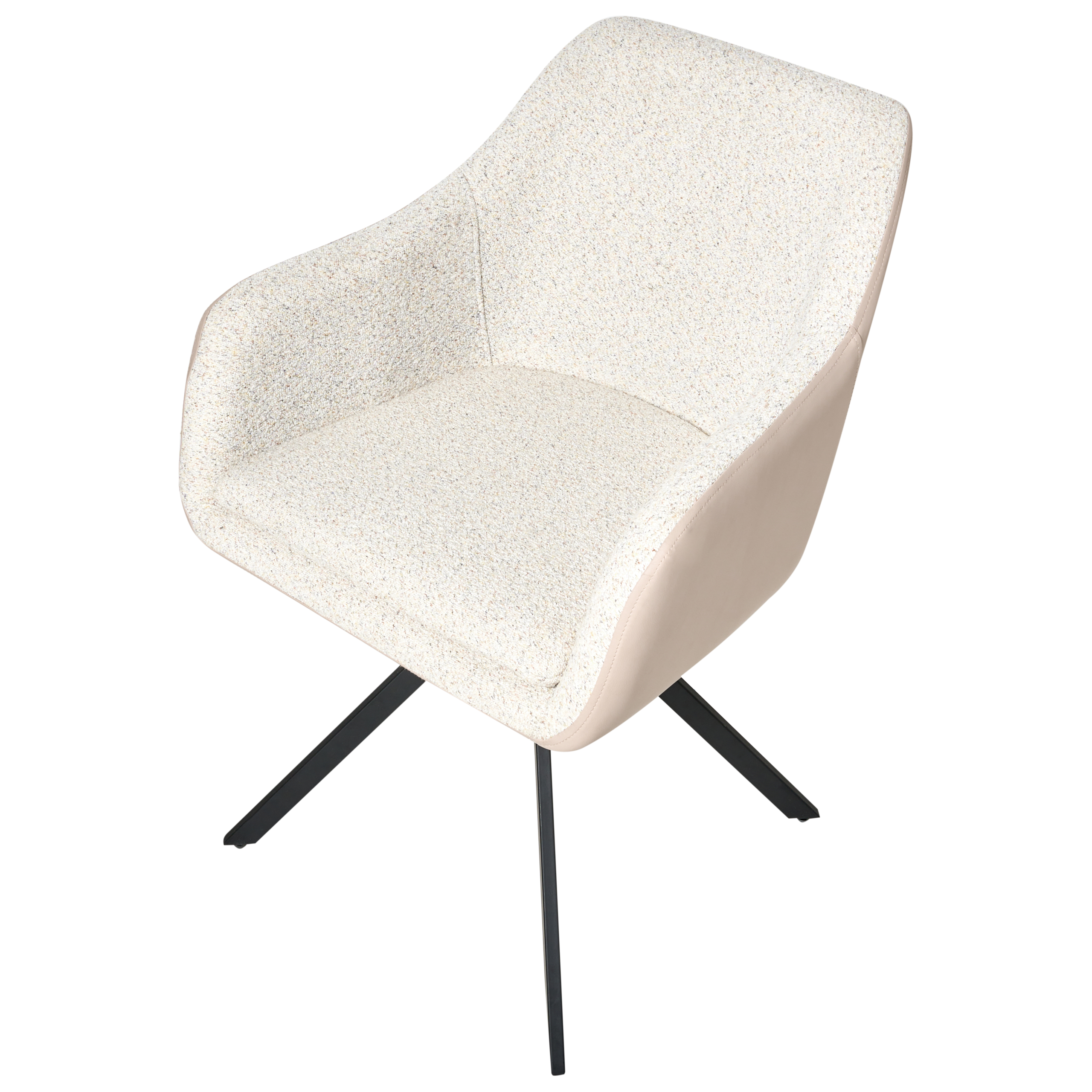 Set de 2 scaune dining LITHIA Boucle Bej deschis [8]