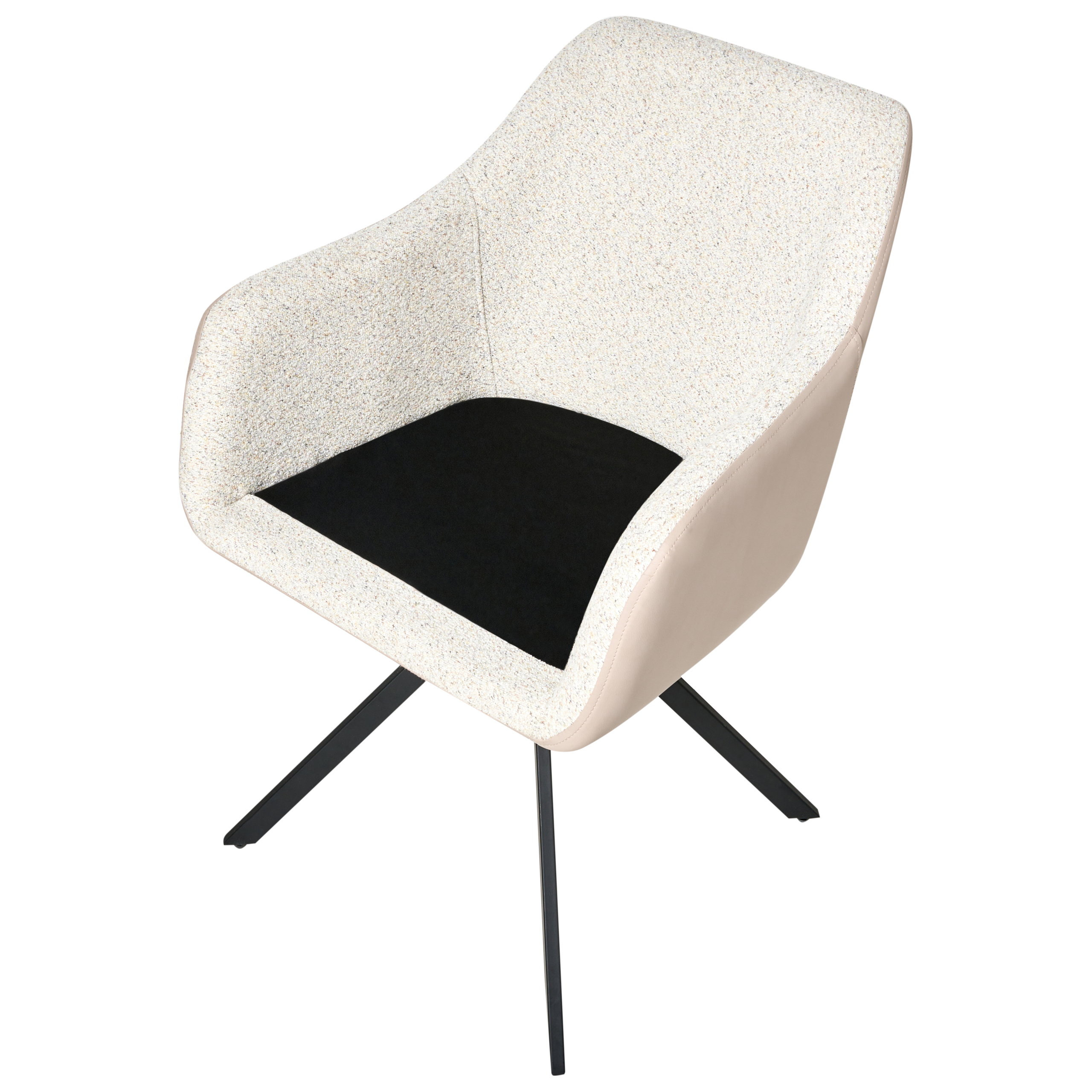 Set de 2 scaune dining LITHIA Boucle Bej deschis [9]