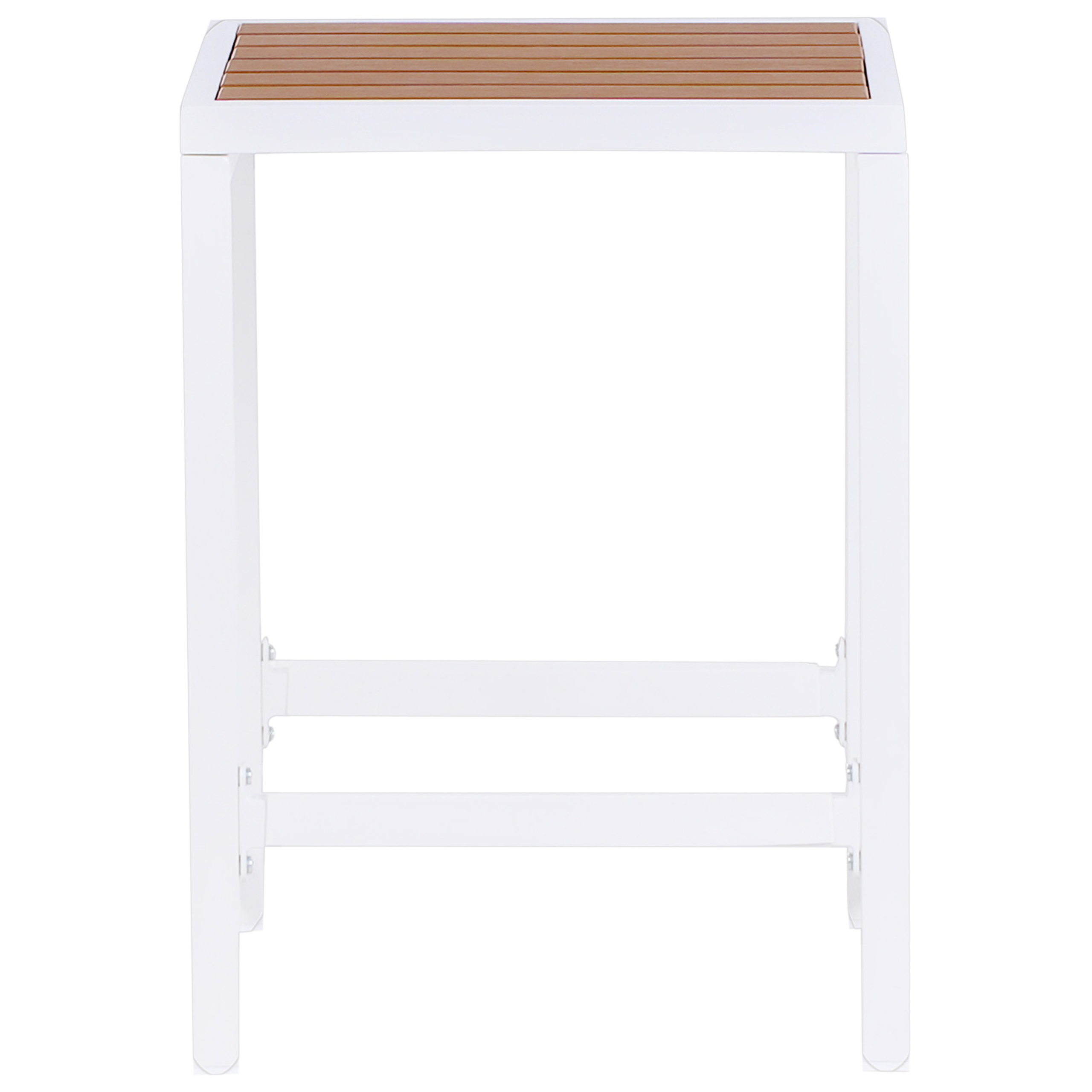 Scaun de grădină AVETRANA Metal Maro/Alb [4]