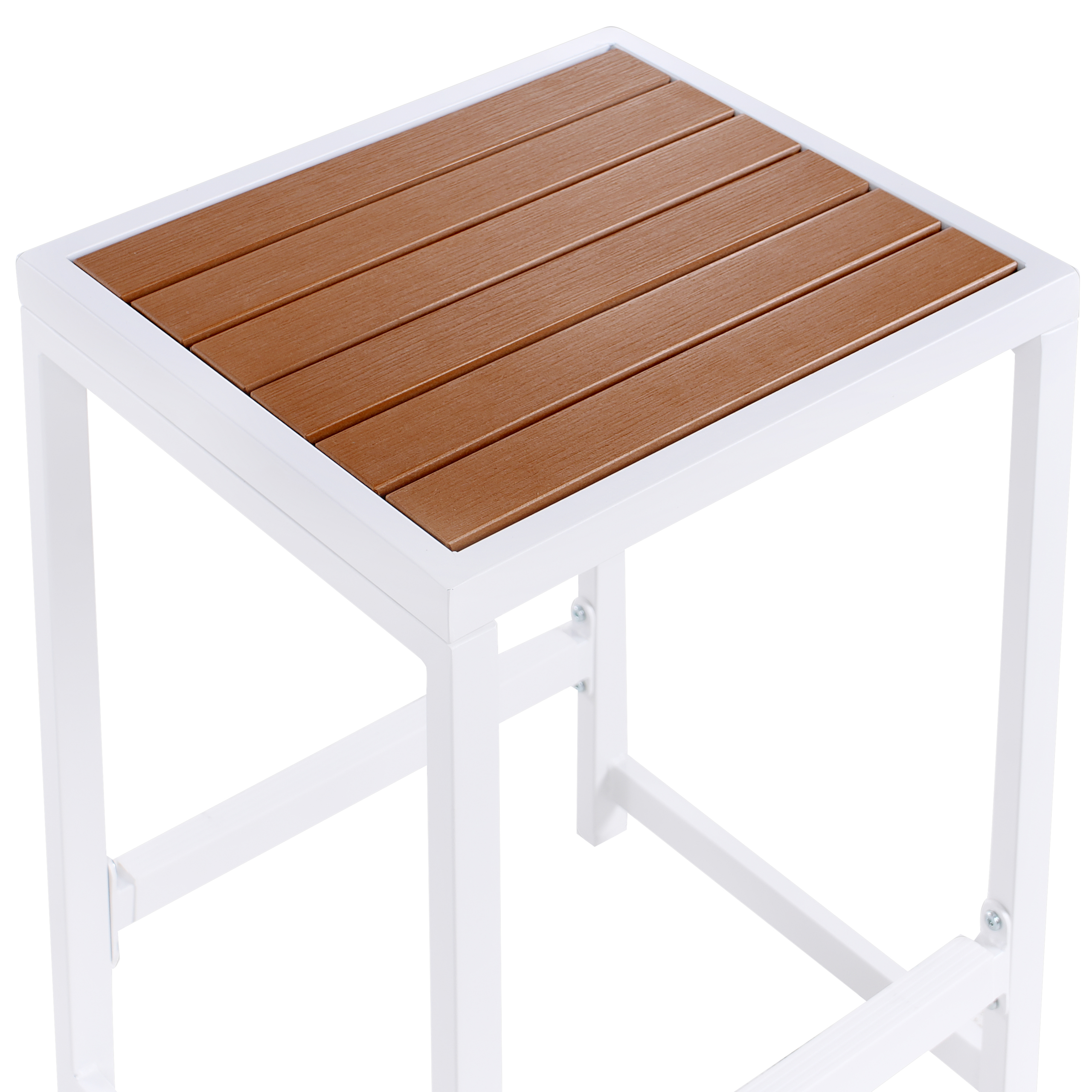 Scaun de grădină AVETRANA Metal Maro/Alb [6]