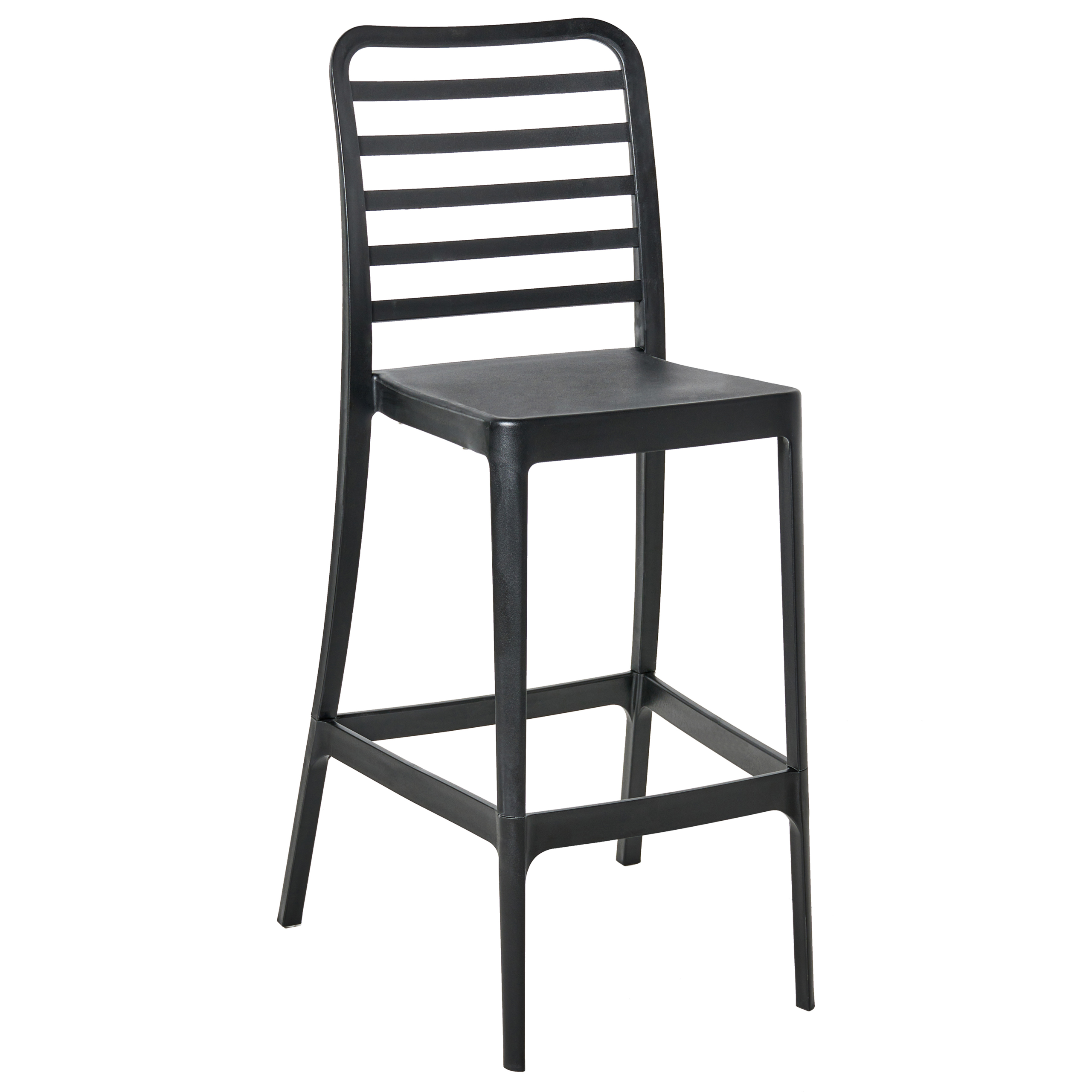 Set of 4 bar chairs SECEDA Synthetic material 2 in 1 Black [4]