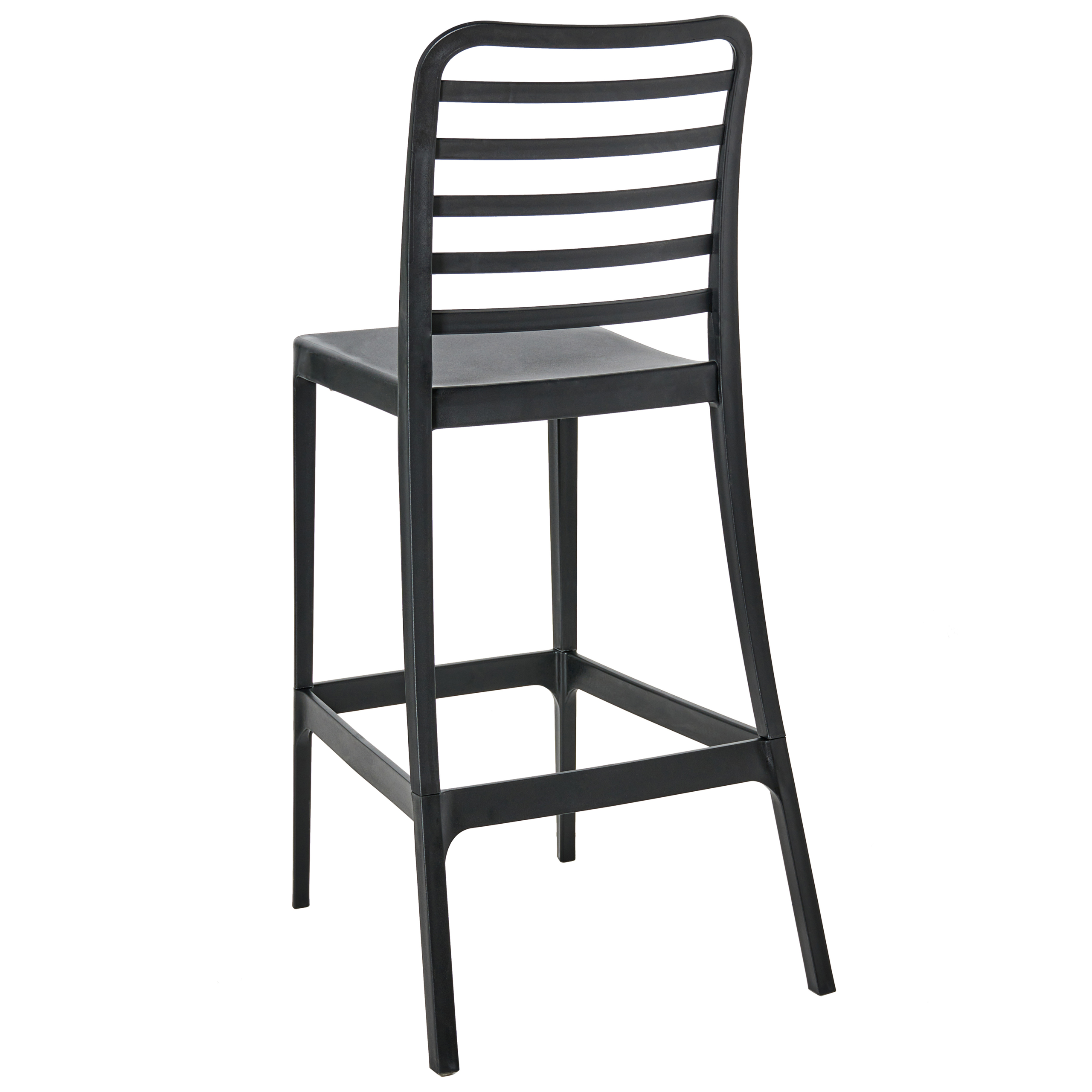 Set of 4 bar chairs SECEDA Synthetic material 2 in 1 Black [6]