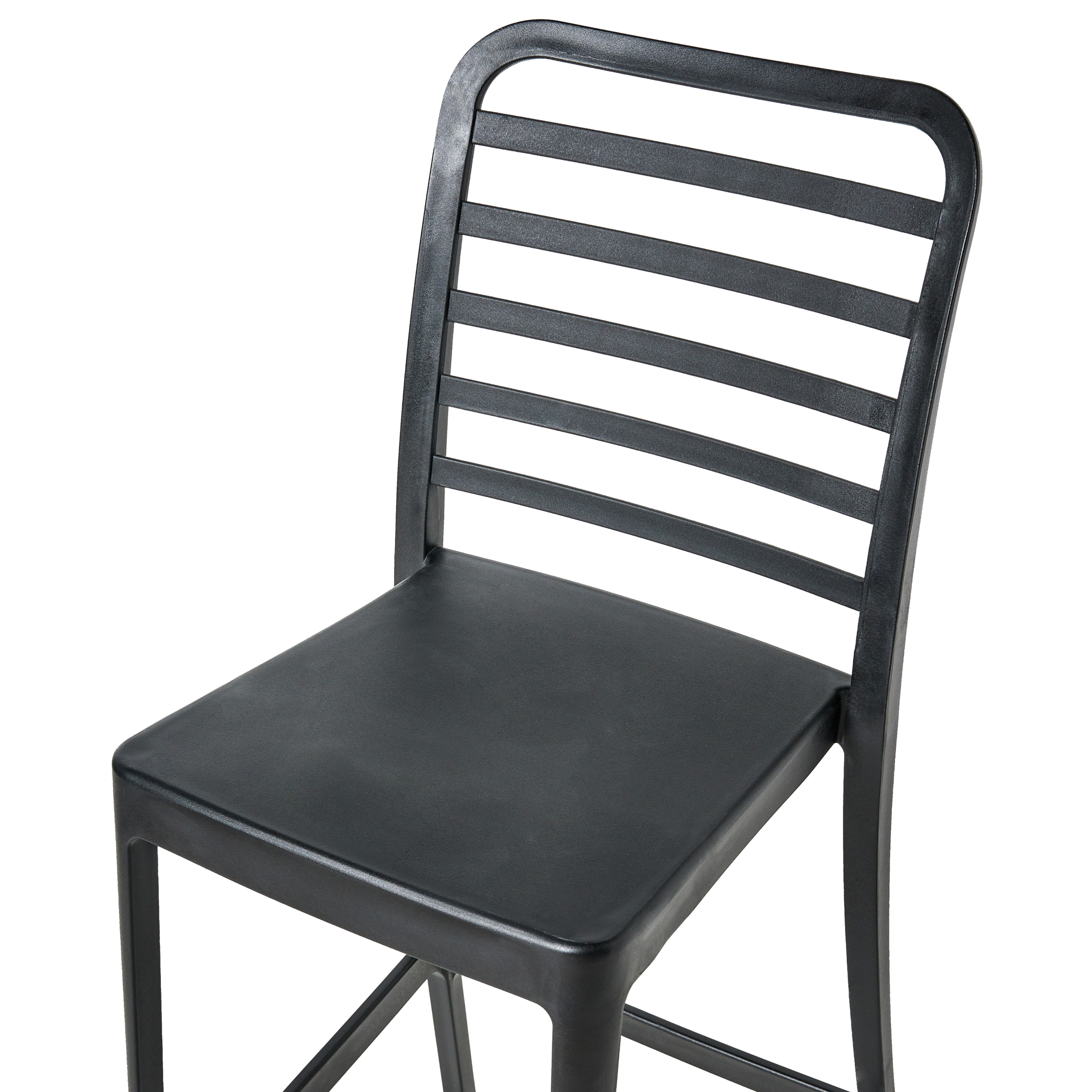 Set of 4 bar chairs SECEDA Synthetic material 2 in 1 Black [9]