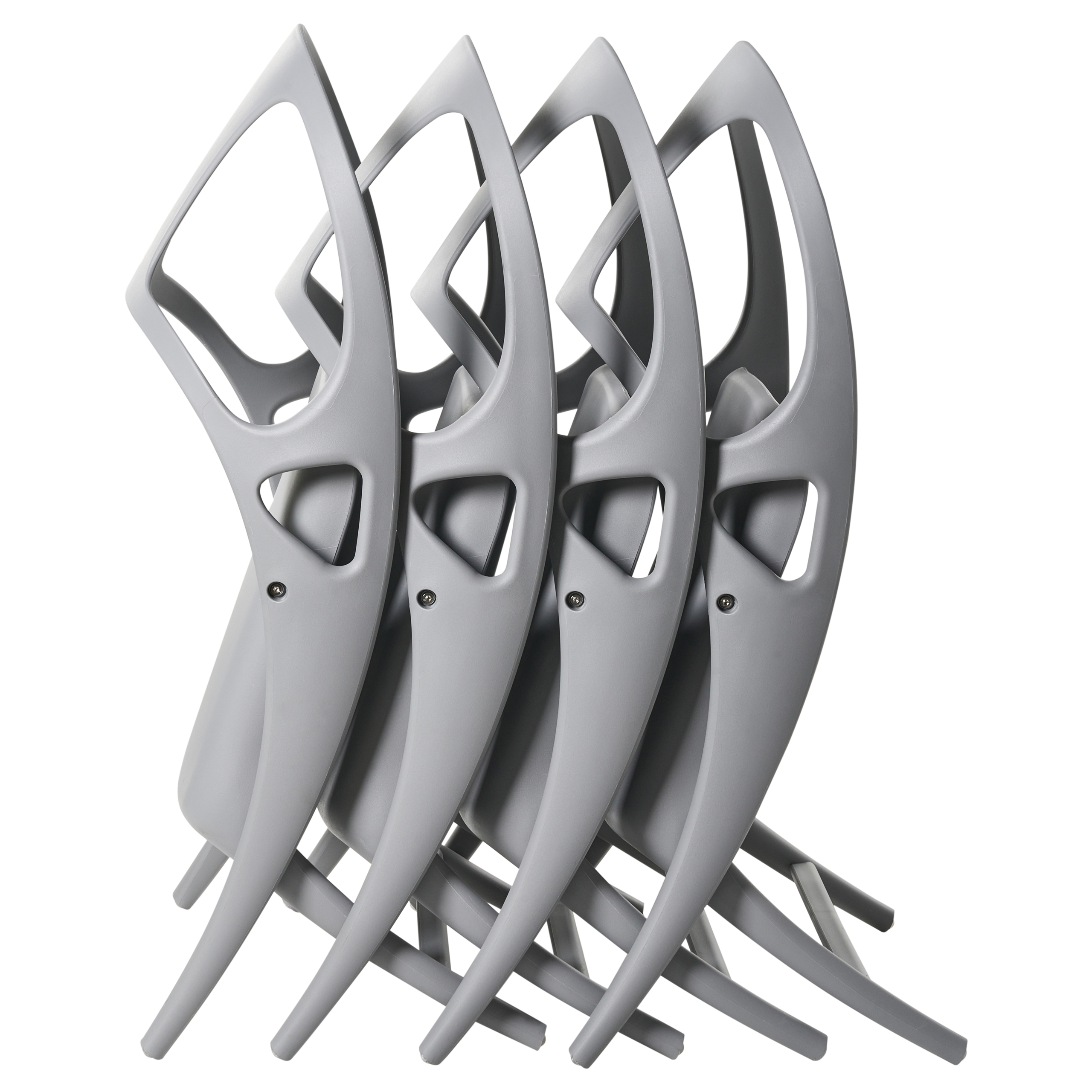 Set de 4 scaune de grădină Pliabil NEMI Gri [9]