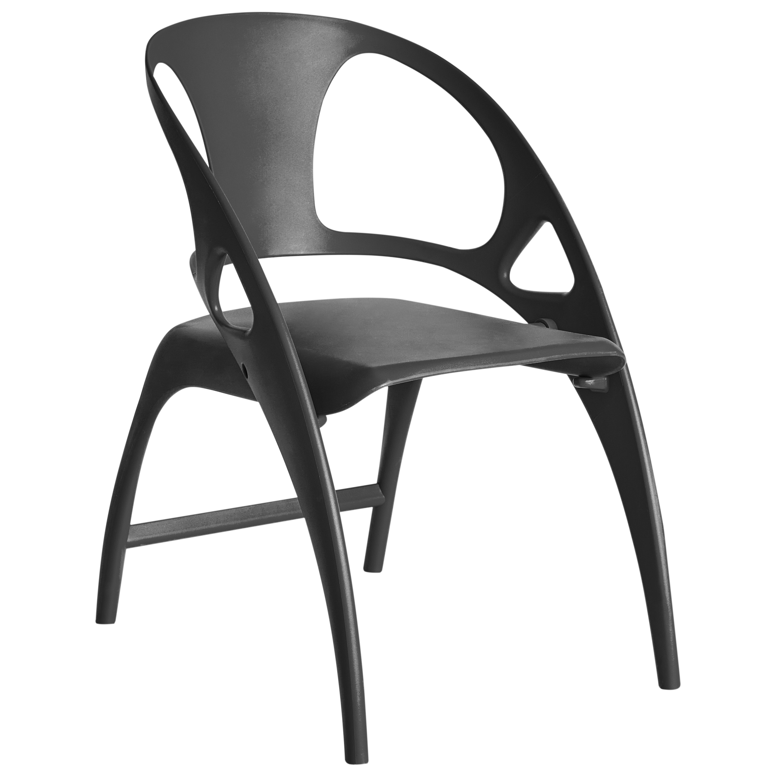 Set of 4 garden chairs Foldable NEMI Black [4]