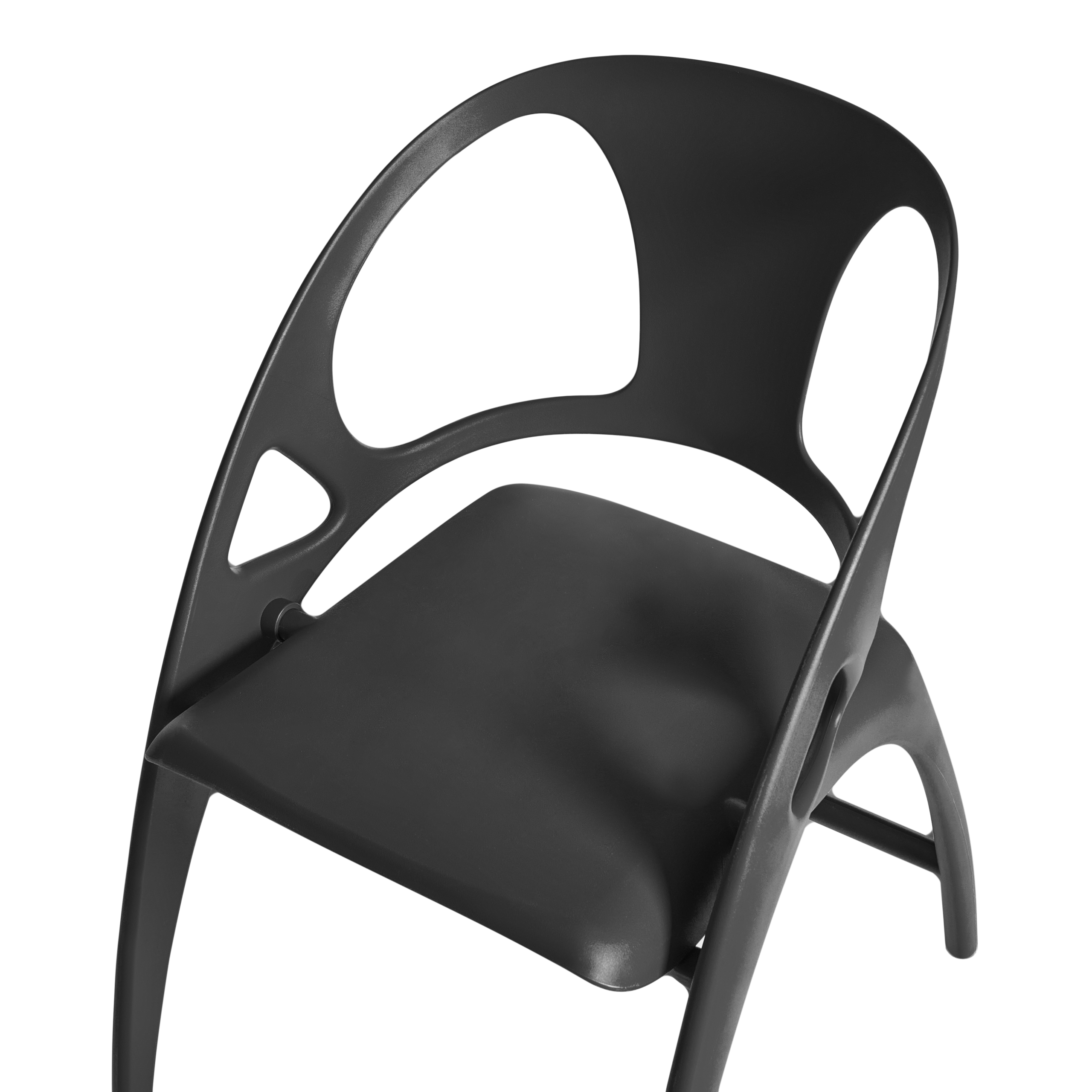 Set of 4 garden chairs Foldable NEMI Black [10]