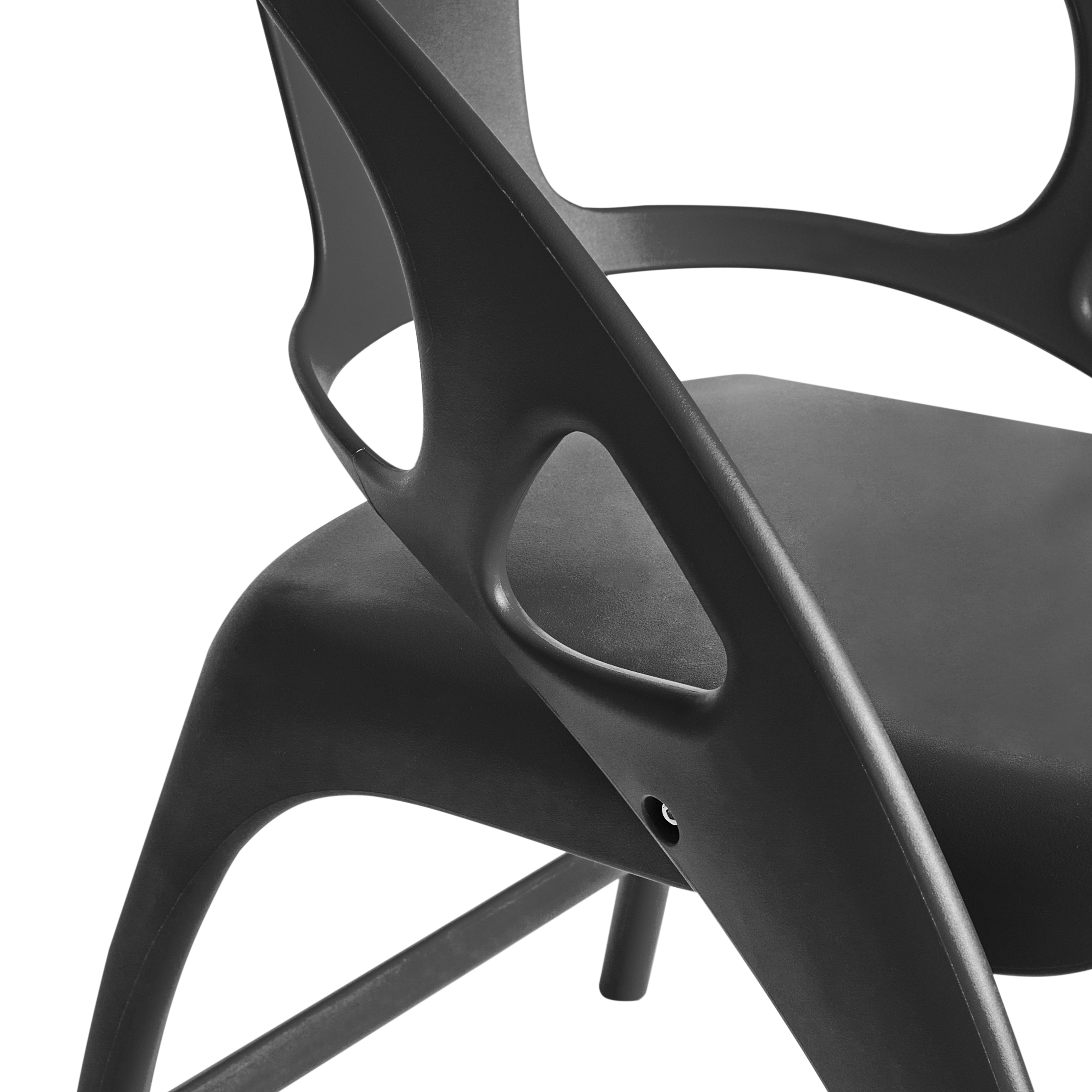 Set of 4 garden chairs Foldable NEMI Black [11]