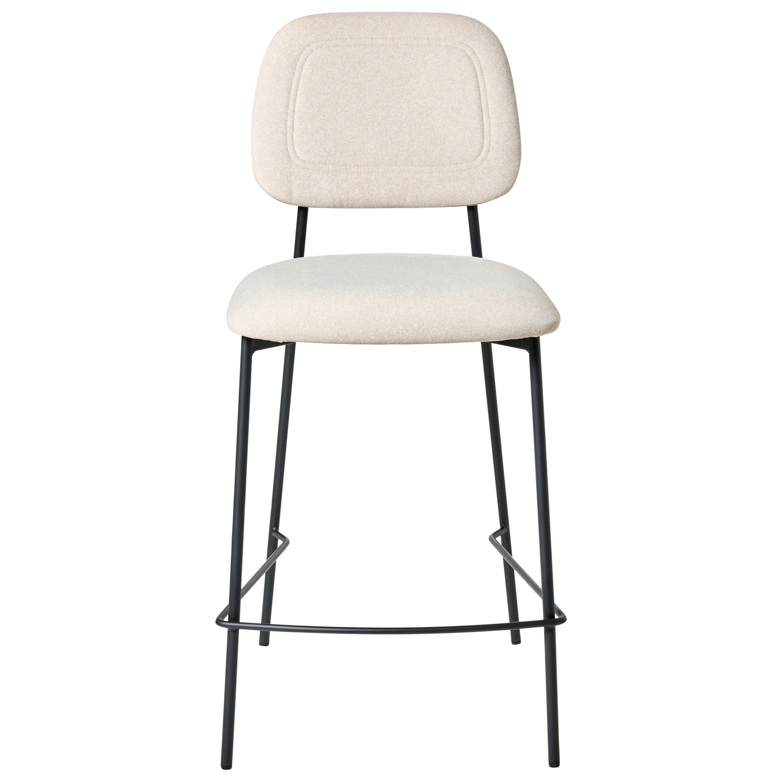 Set of 2 bar stools DUETTE Velvet Light Beige [5]