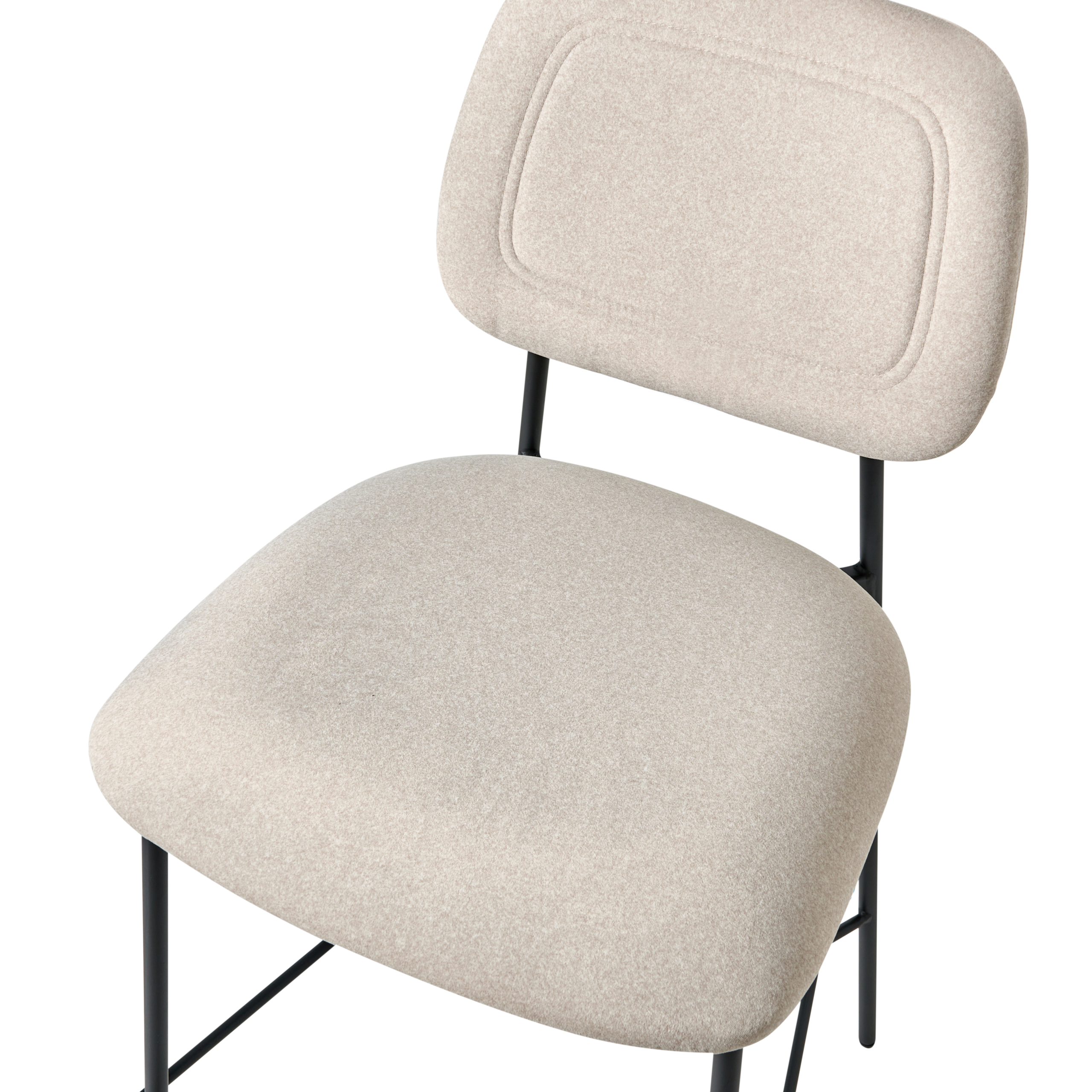 Set of 2 bar stools DUETTE Velvet Light Beige [7]