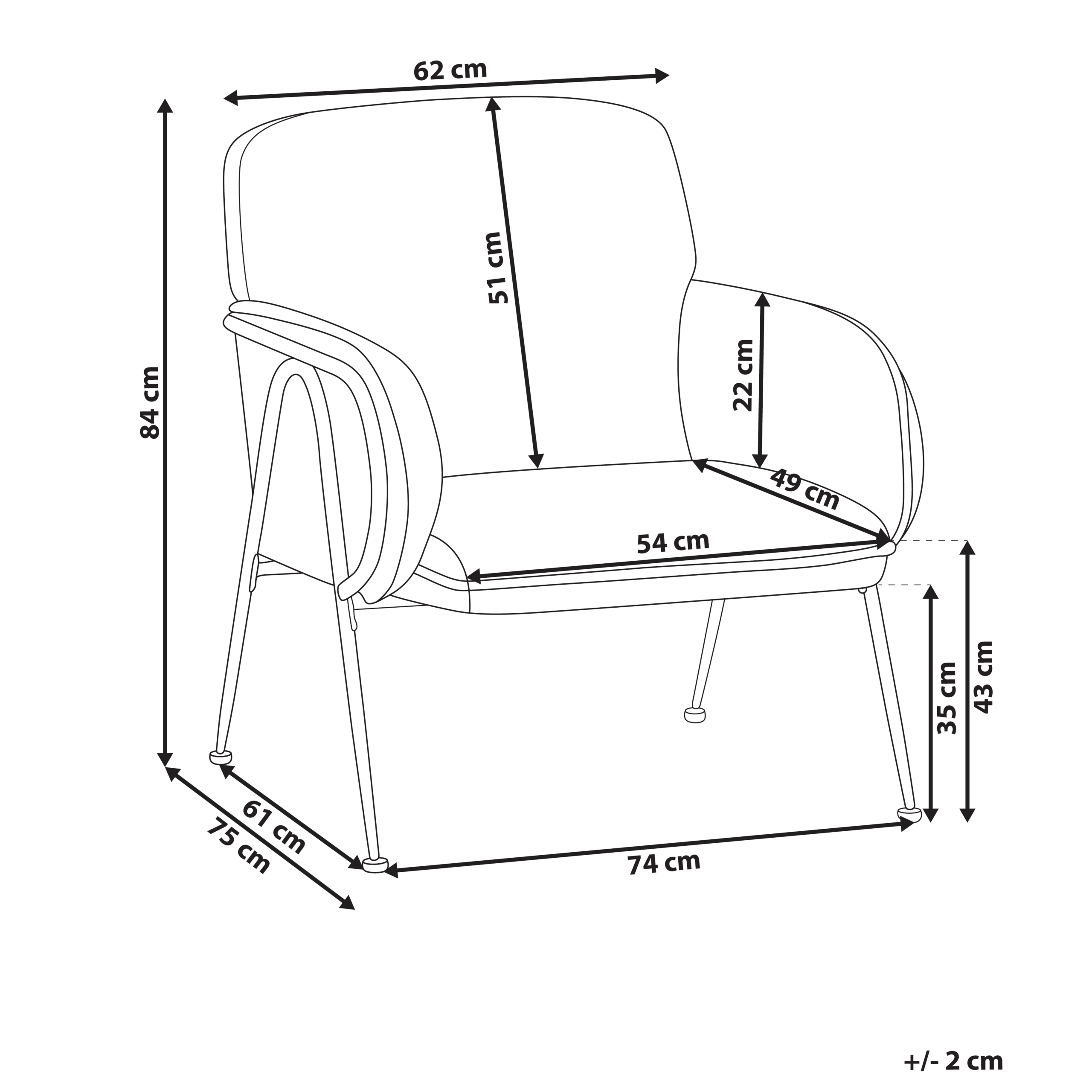 Fotoliu TRYSNES  Bej deschis [2]