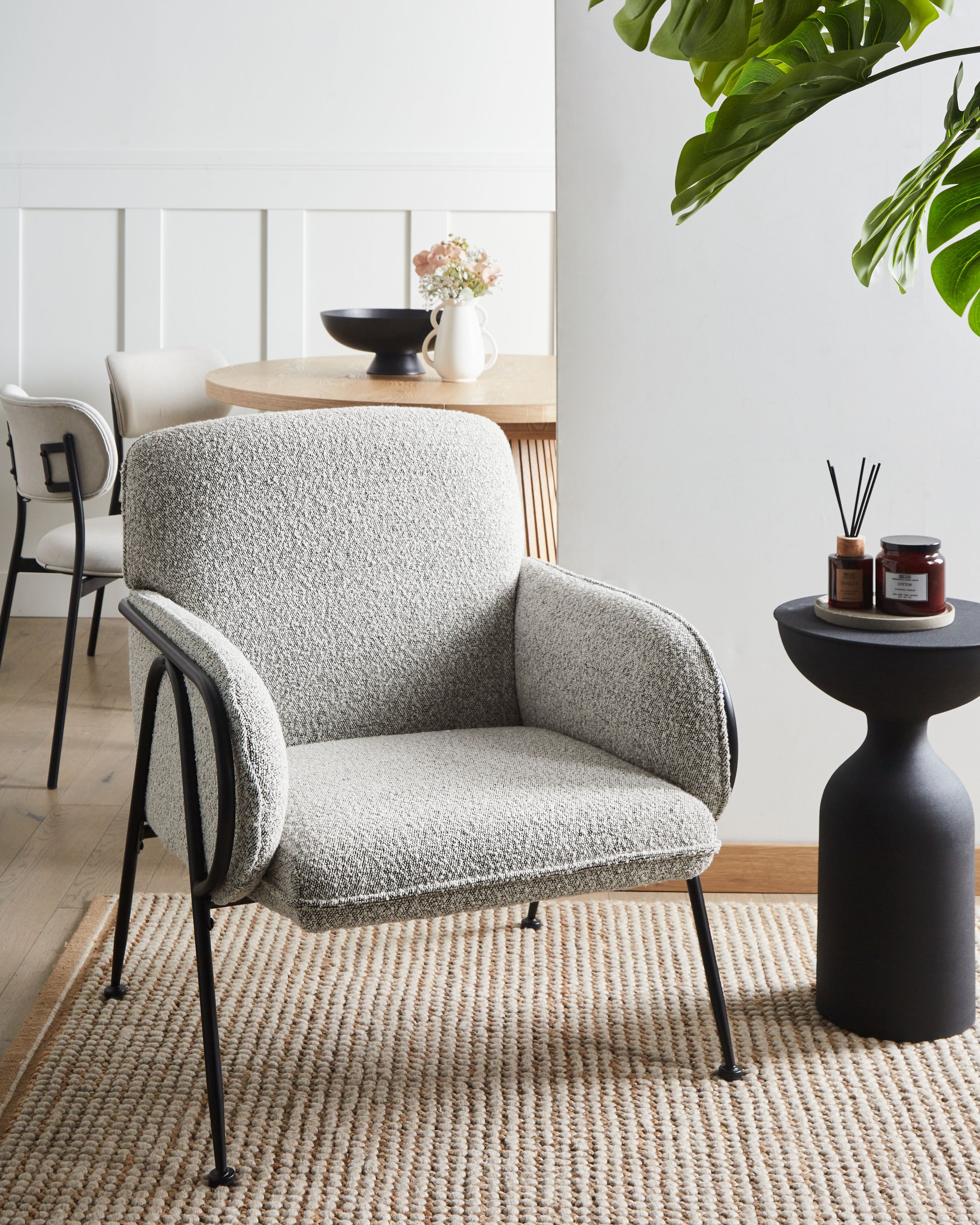 Fotoliu - Fotoliu TRYSNES  Negru/Alb