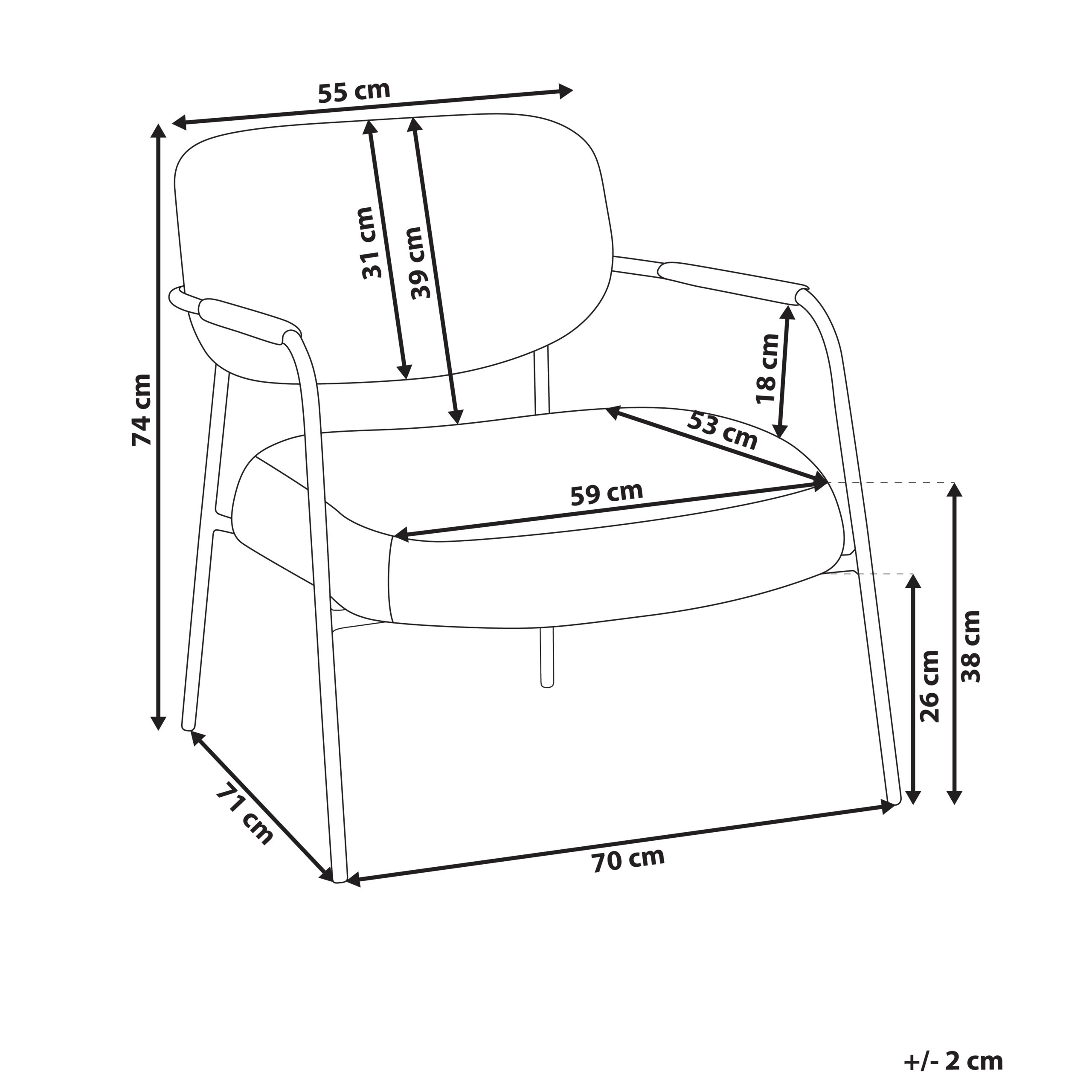 AUSVIKA Armchair Light Beige [3]