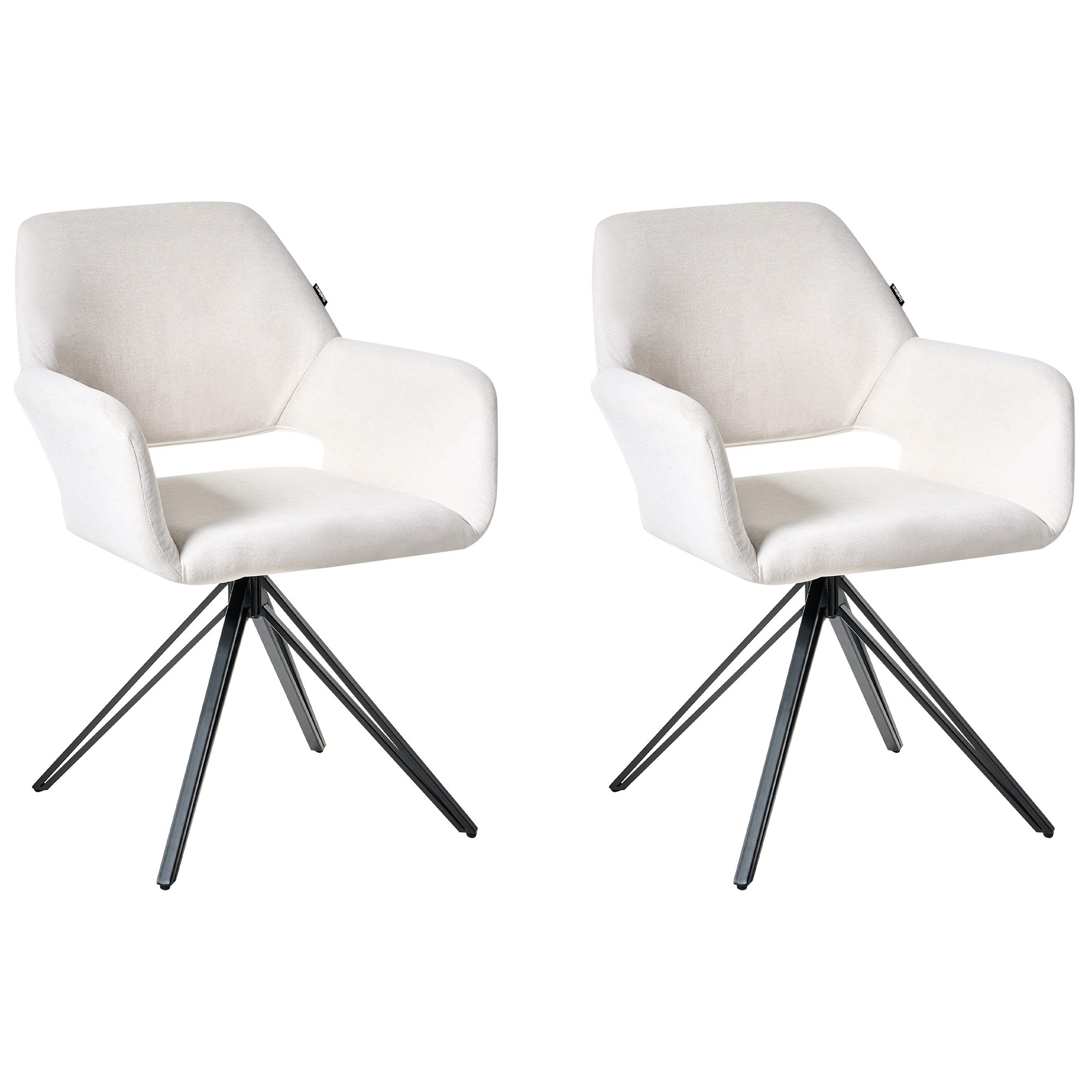 Set de 2 scaune dining CINEY  Alb-murdar [2]