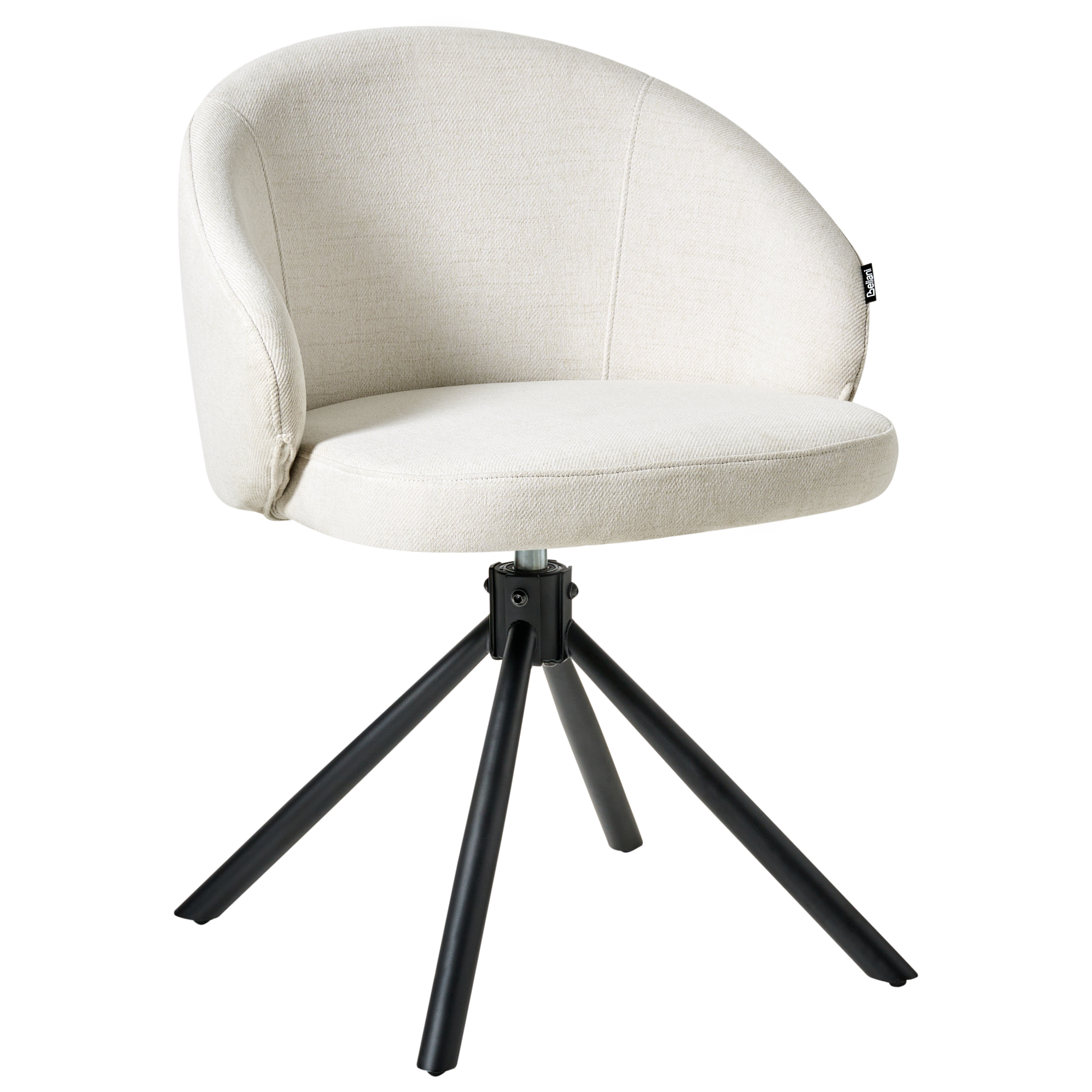 Set of 2 OVALO Dining Chairs Swivel Off-white [4]