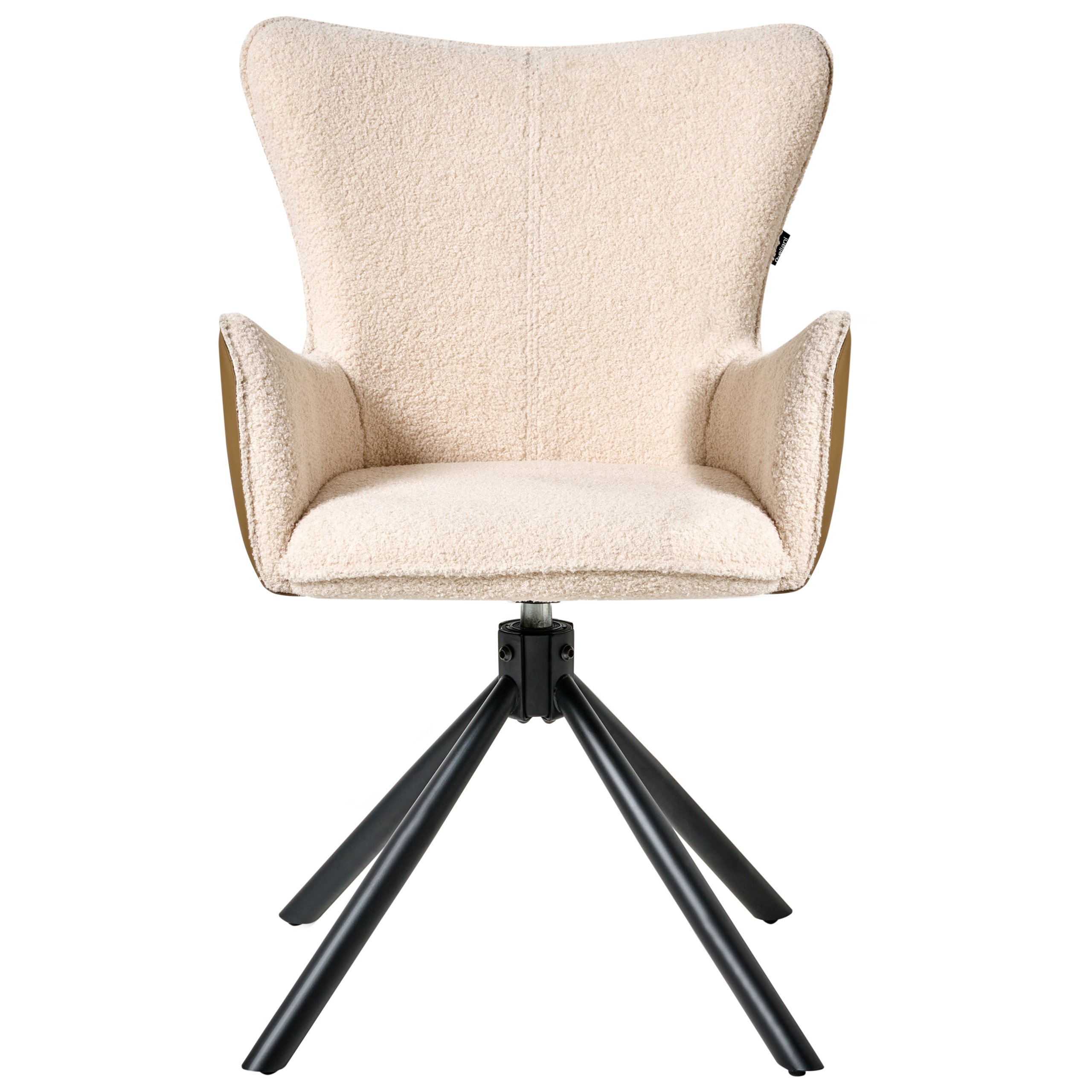 Set de 2 scaune dining Pivotant NOVI Boucle Bej deschis [6]