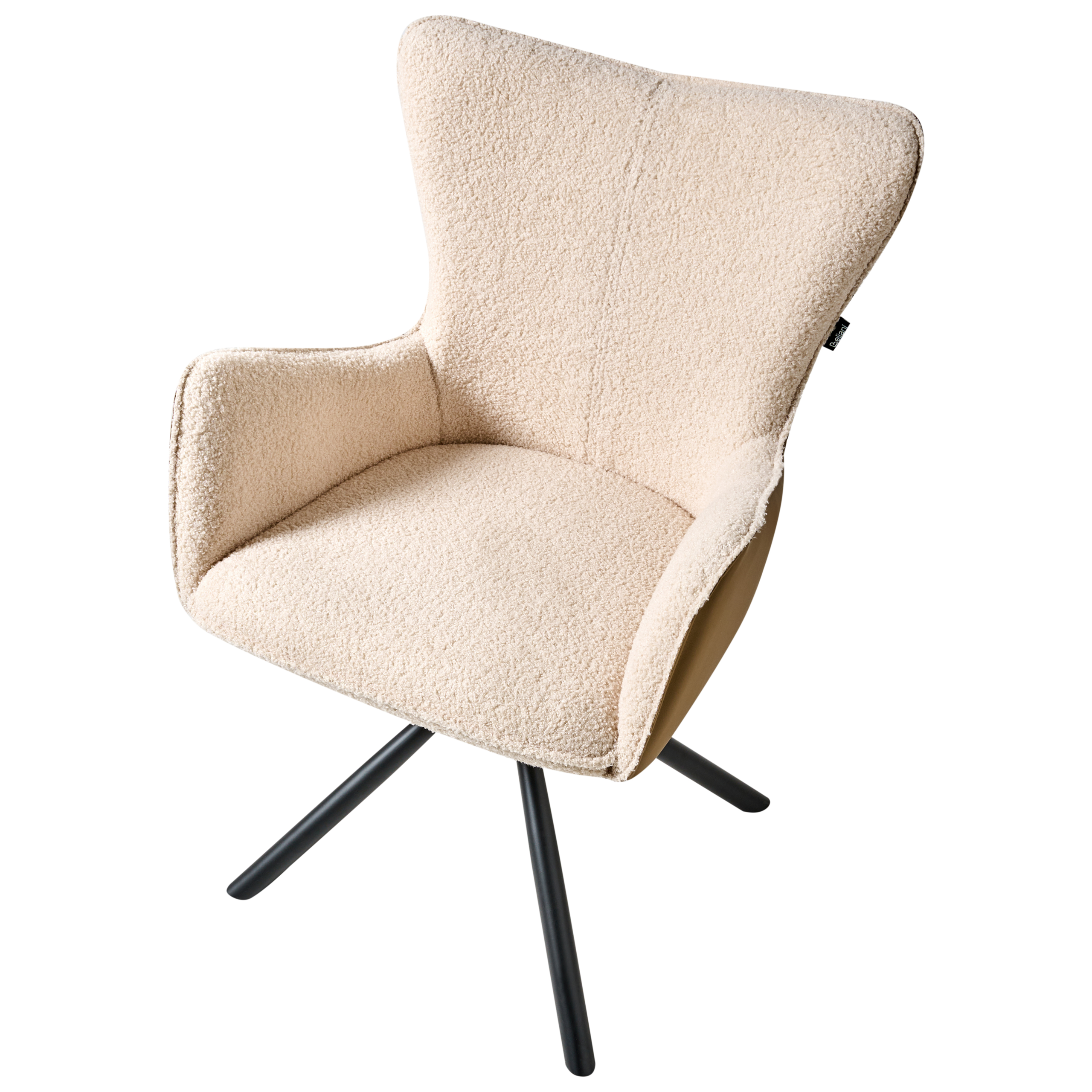 Set de 2 scaune dining Pivotant NOVI Boucle Bej deschis [8]