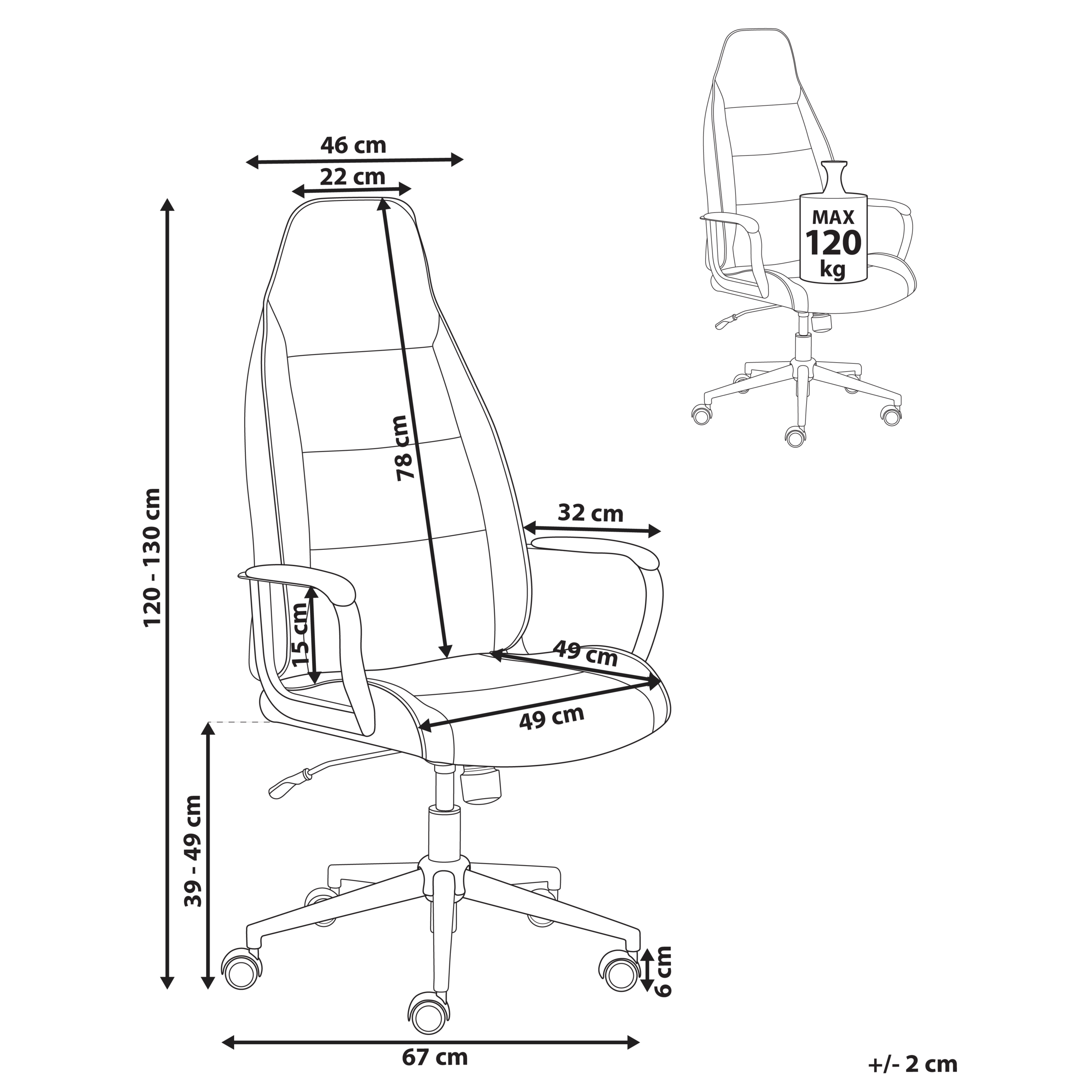 Ergonomic chair REBEL Off-white [3]