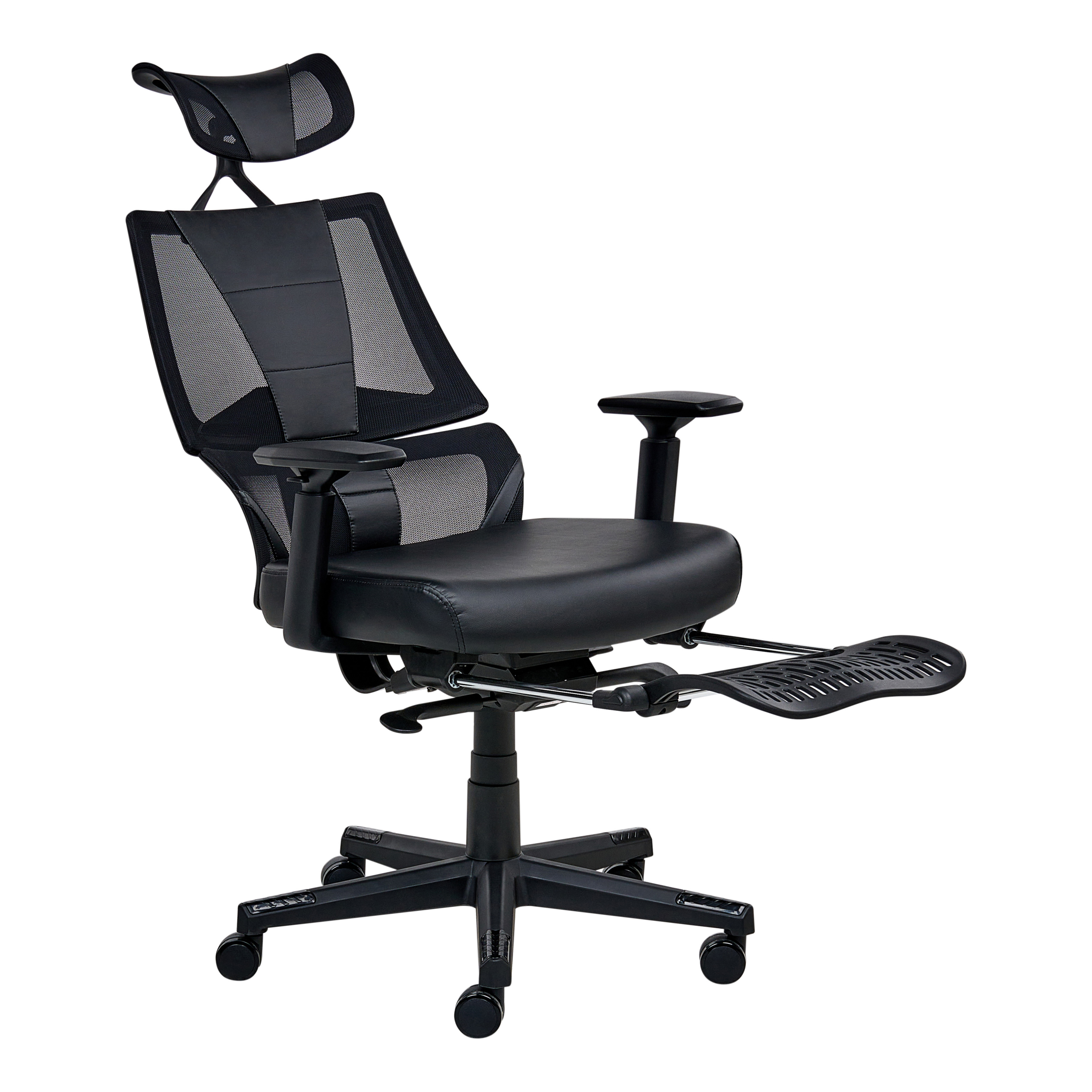 Scaun ergonomic CREATOR Piele ecologică Negru [4]