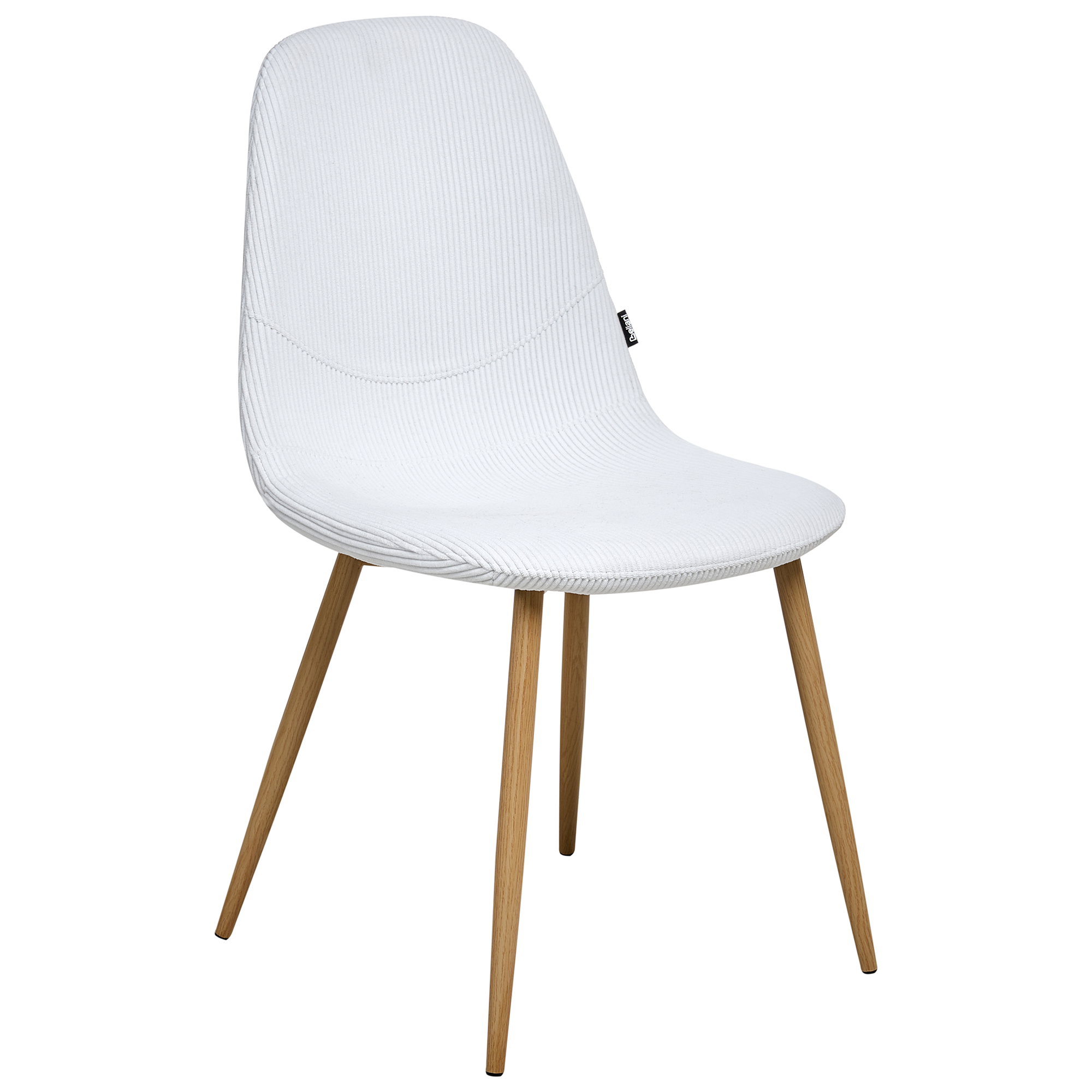 Set of 2 dining chairs HILDEN Velour White [5]